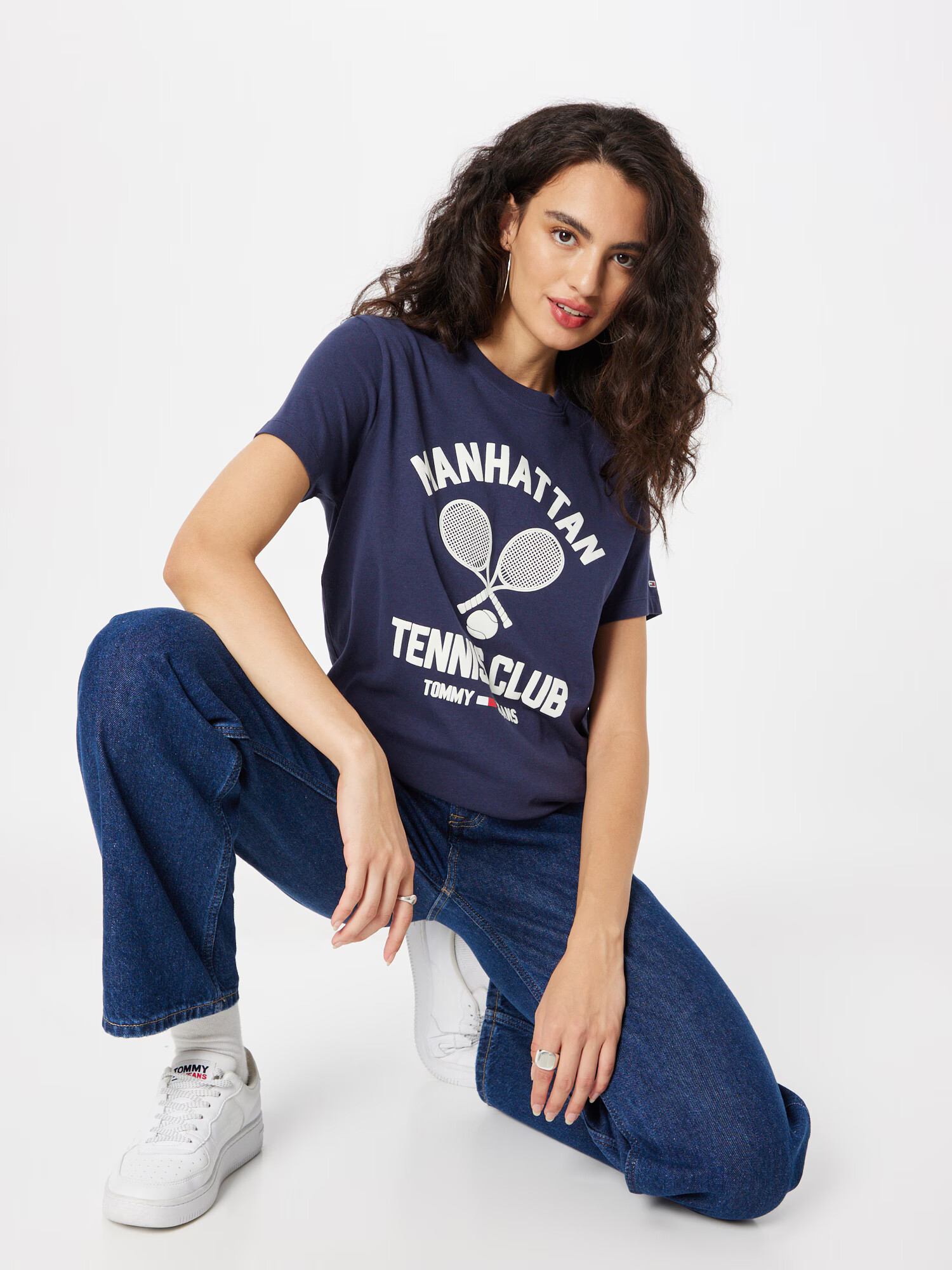 Tommy Jeans Tričko námornícka modrá / ohnivo červená / biela - Pepit.sk