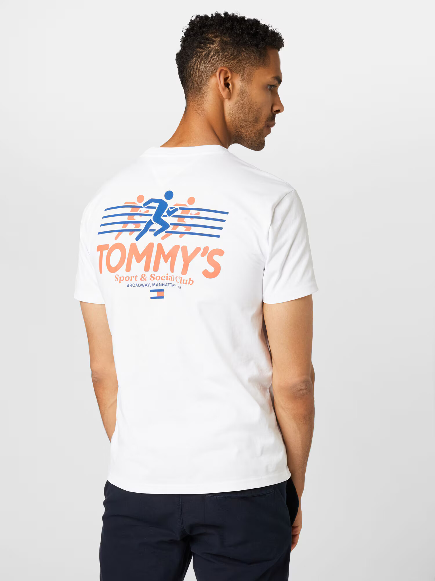 Tommy Jeans Tričko námornícka modrá / oranžová / biela - Pepit.sk