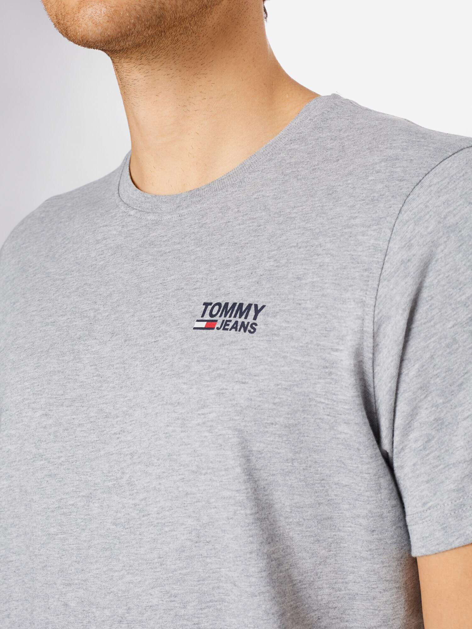 Tommy Jeans Tričko námornícka modrá / sivá melírovaná / červená / biela - Pepit.sk