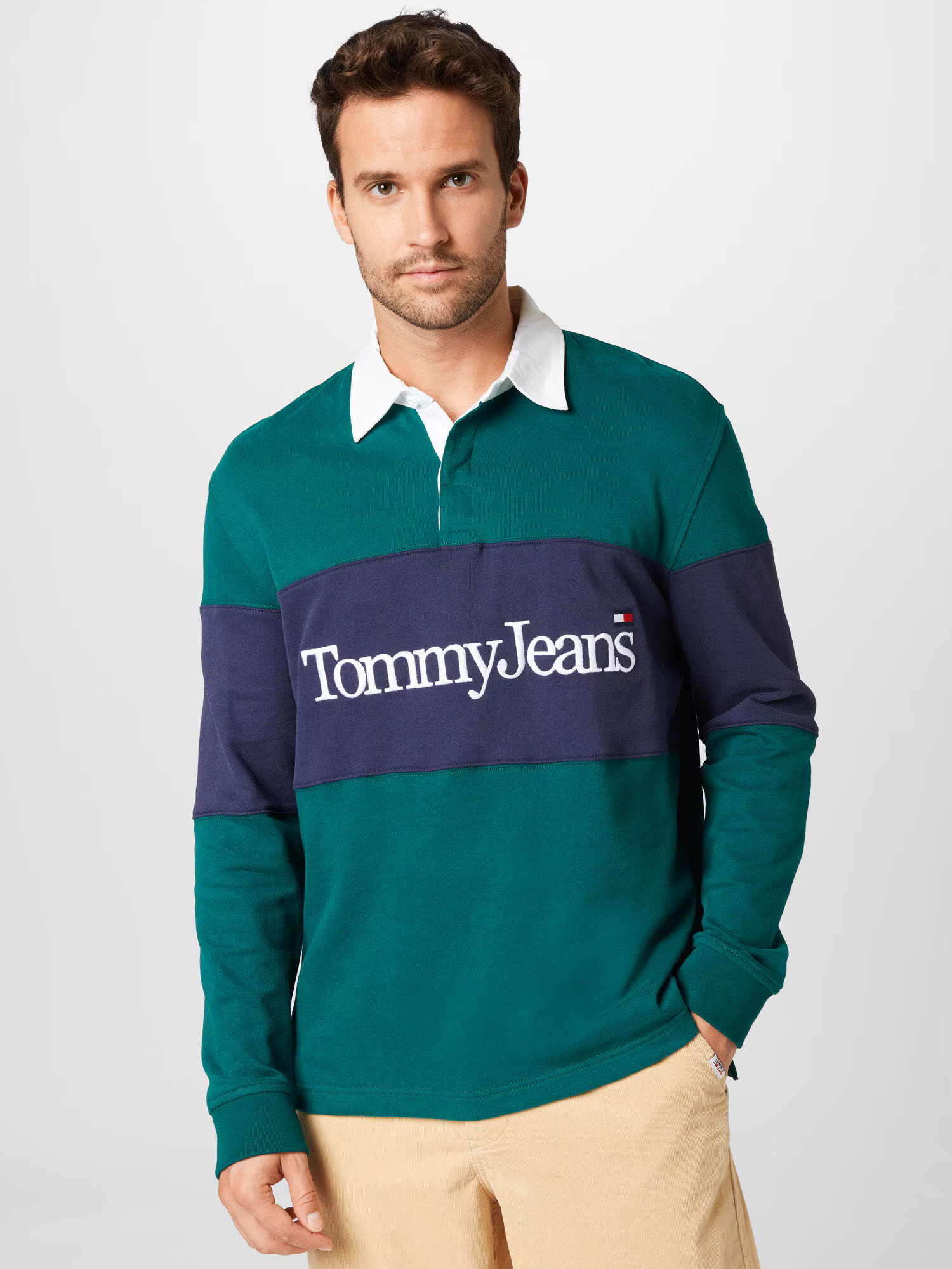 Tommy Jeans Tričko námornícka modrá / smaragdová / červená / biela - Pepit.sk