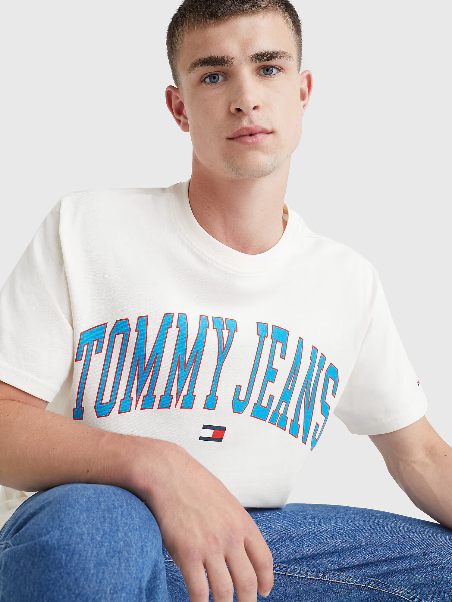 Tommy Jeans Tričko námornícka modrá / svetlomodrá / červená / biela - Pepit.sk