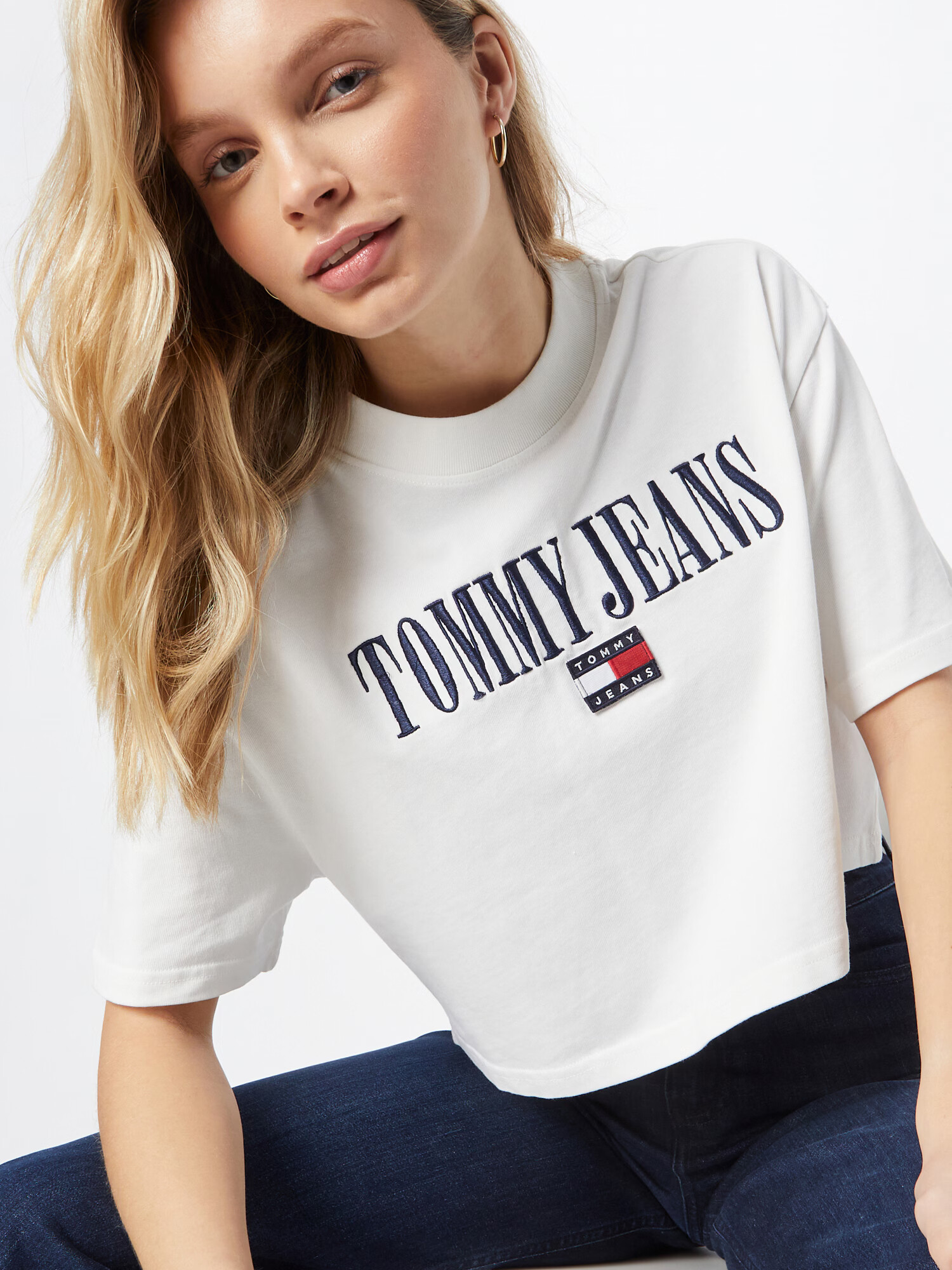 Tommy Jeans Tričko námornícka modrá / tmavočervená / biela - Pepit.sk