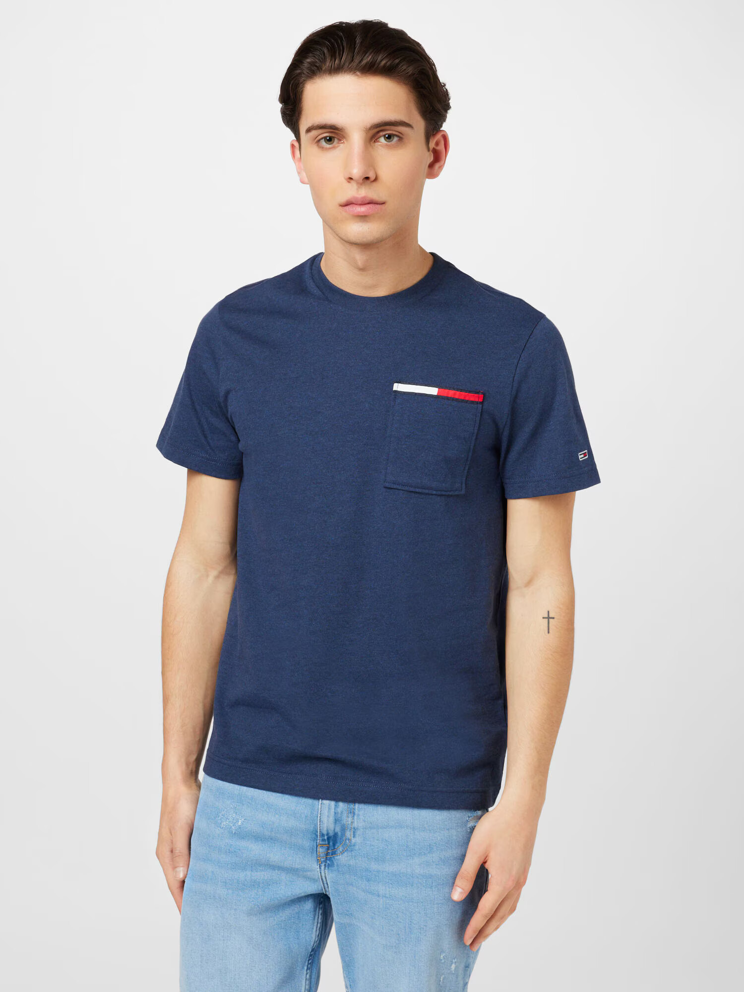 Tommy Jeans Tričko tmavomodrá / červená / biela - Pepit.sk