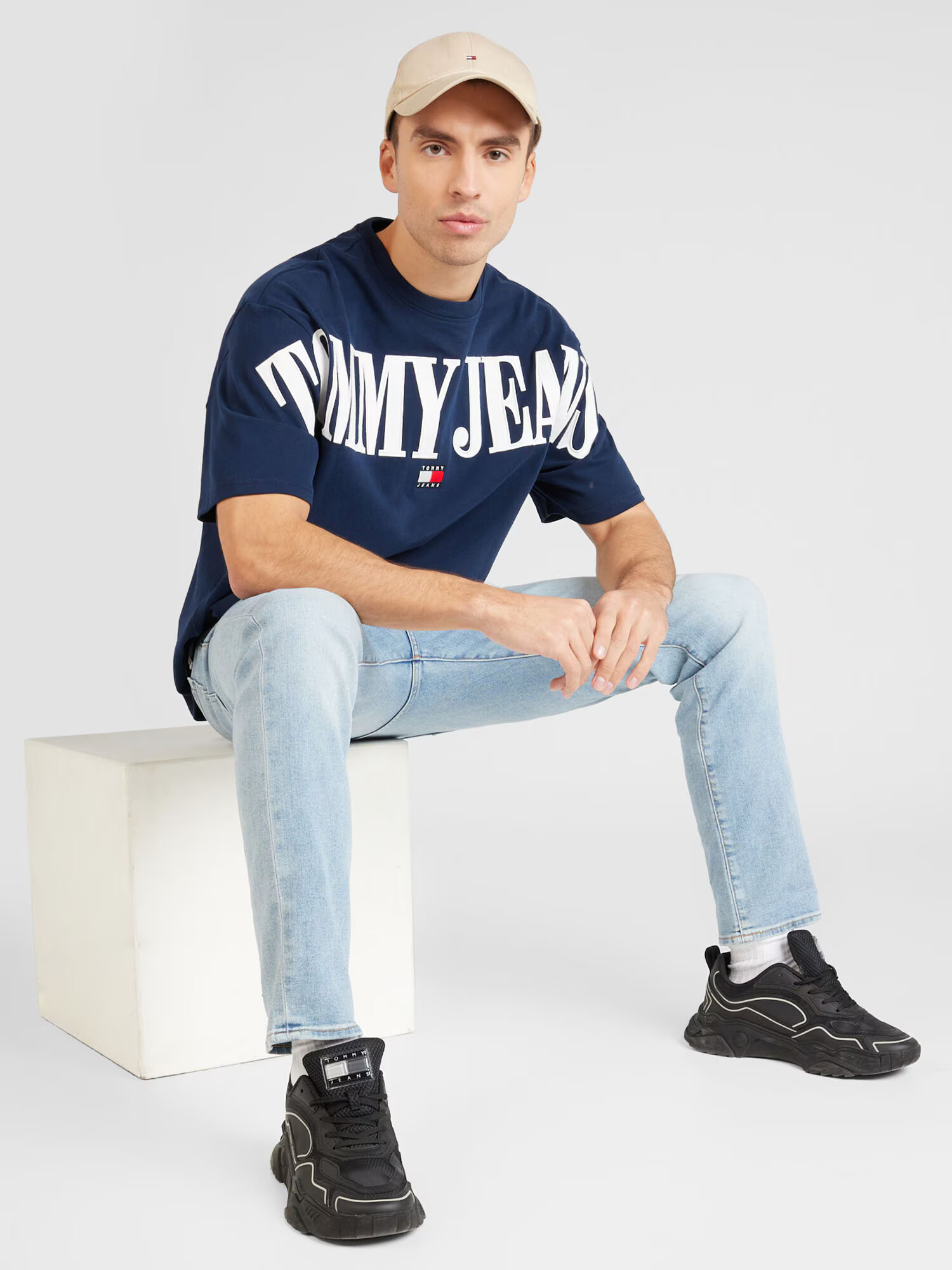 Tommy Jeans Tričko tmavomodrá / červená / biela - Pepit.sk