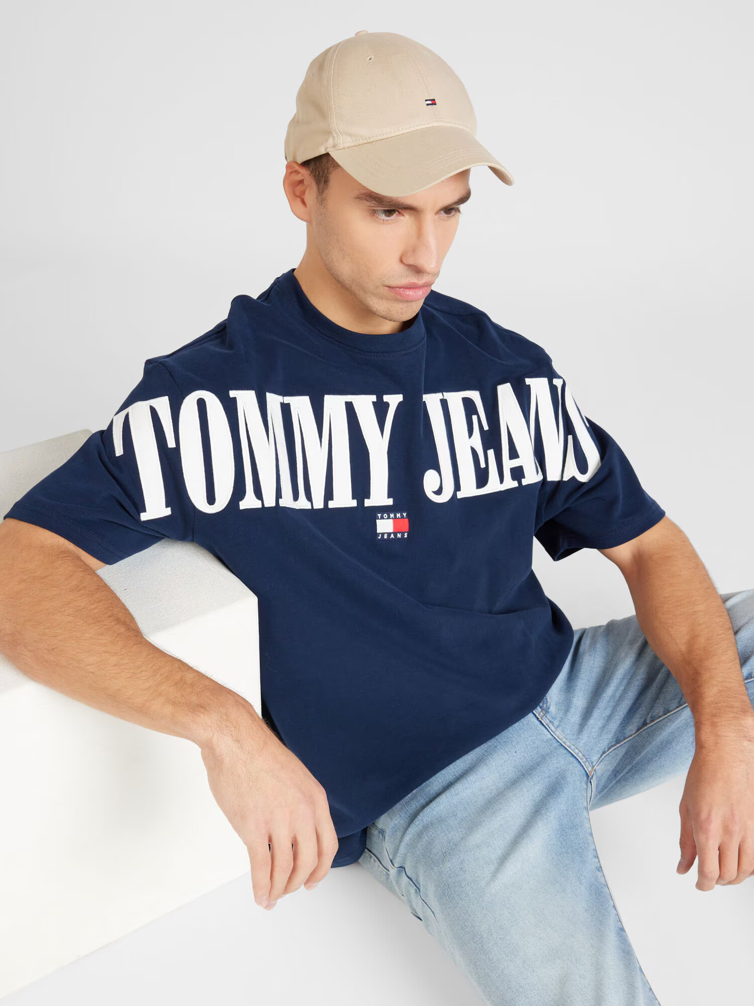 Tommy Jeans Tričko tmavomodrá / červená / biela - Pepit.sk