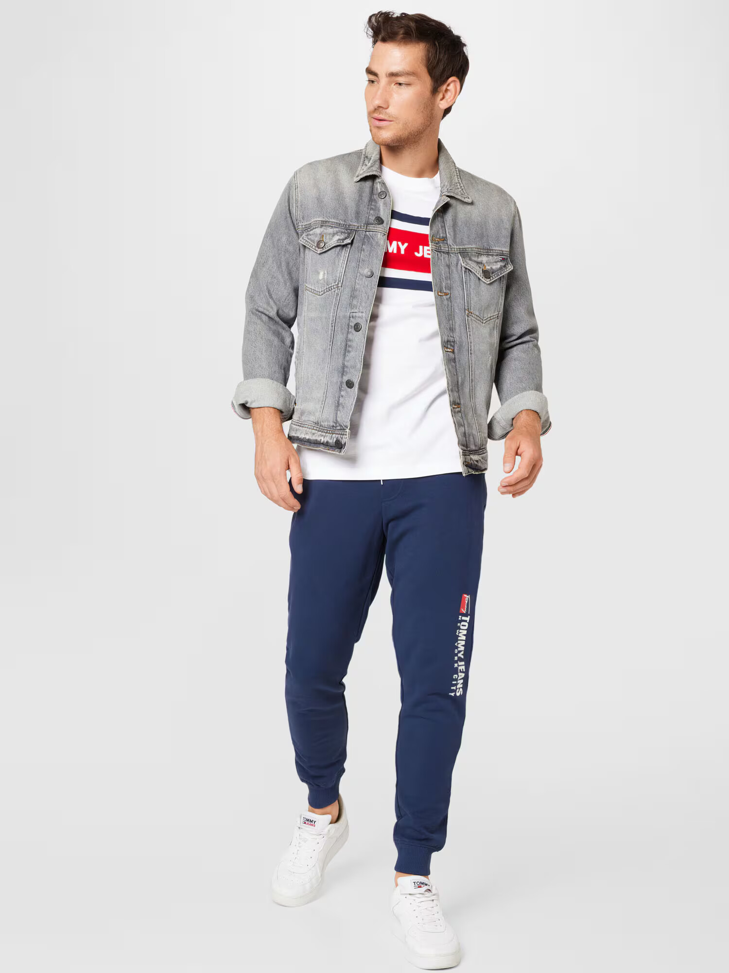 Tommy Jeans Tričko tmavomodrá / červená / biela - Pepit.sk