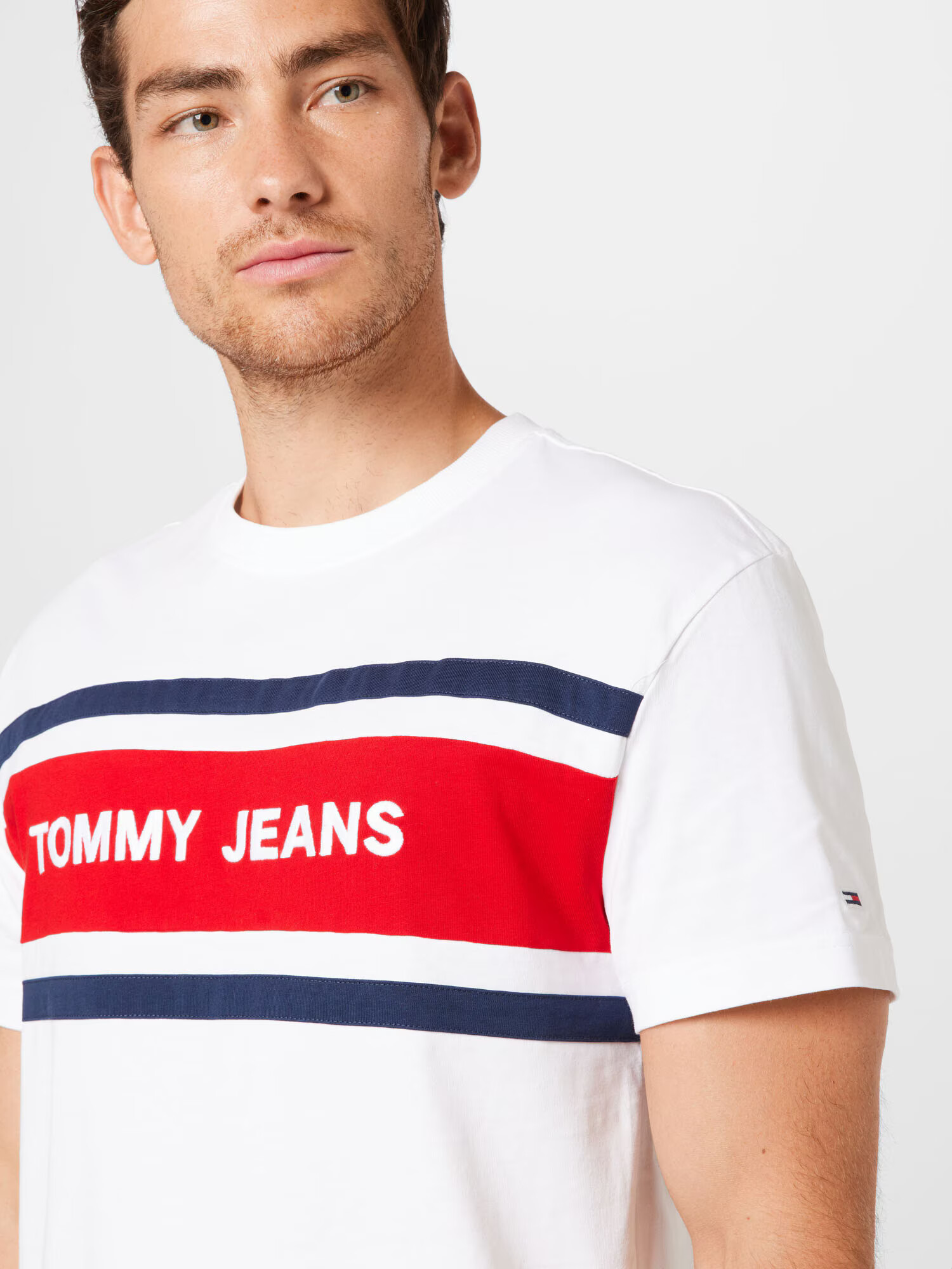 Tommy Jeans Tričko tmavomodrá / červená / biela - Pepit.sk