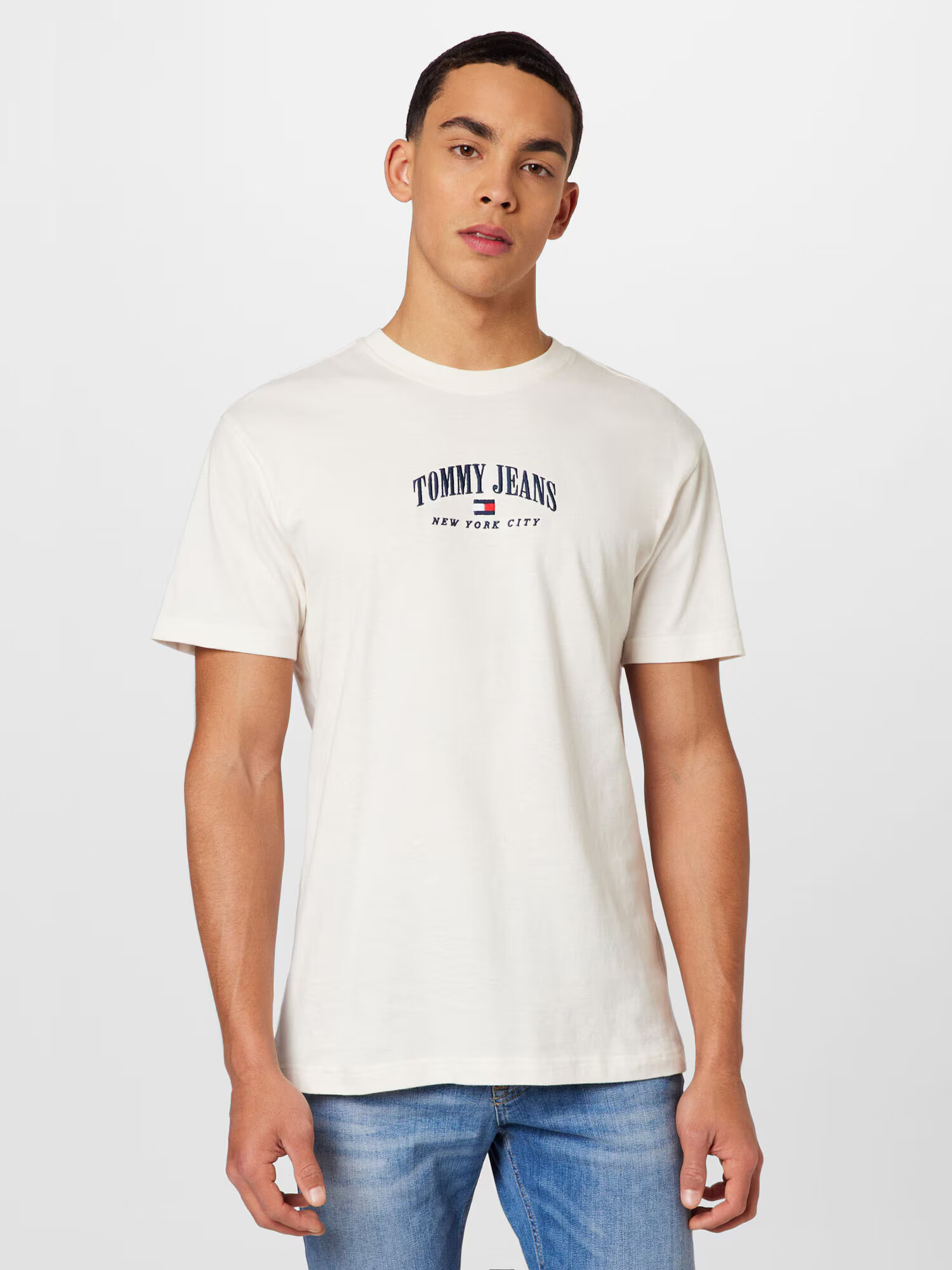 Tommy Jeans Tričko tmavomodrá / červená / prírodná biela - Pepit.sk