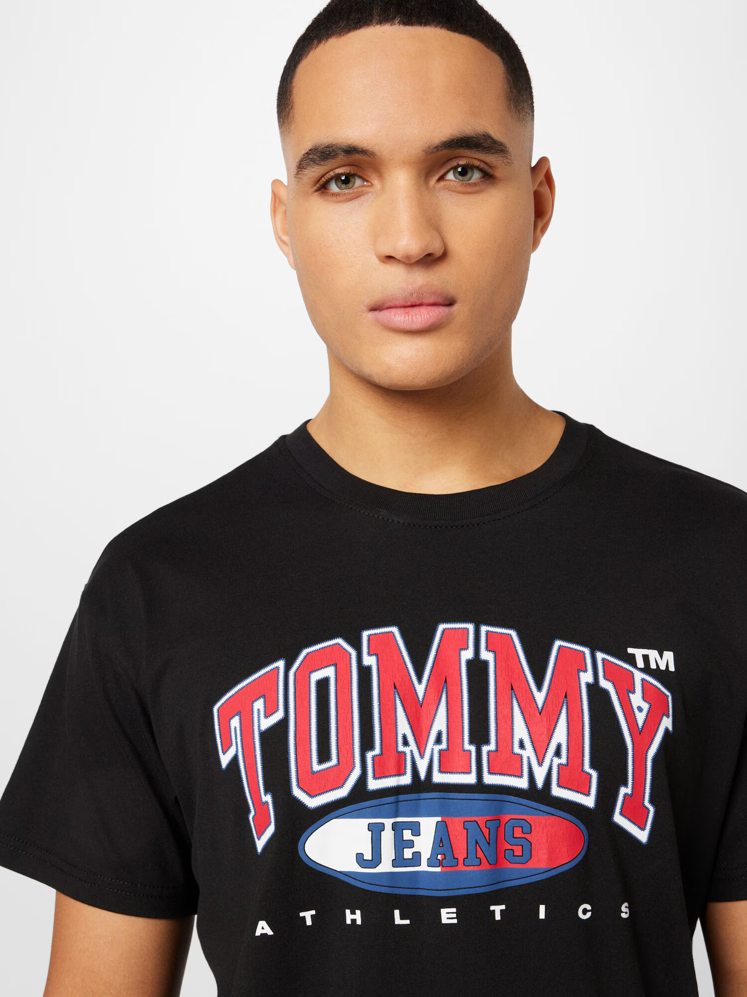 Tommy Jeans Tričko tmavomodrá / jasne červená / čierna / biela - Pepit.sk