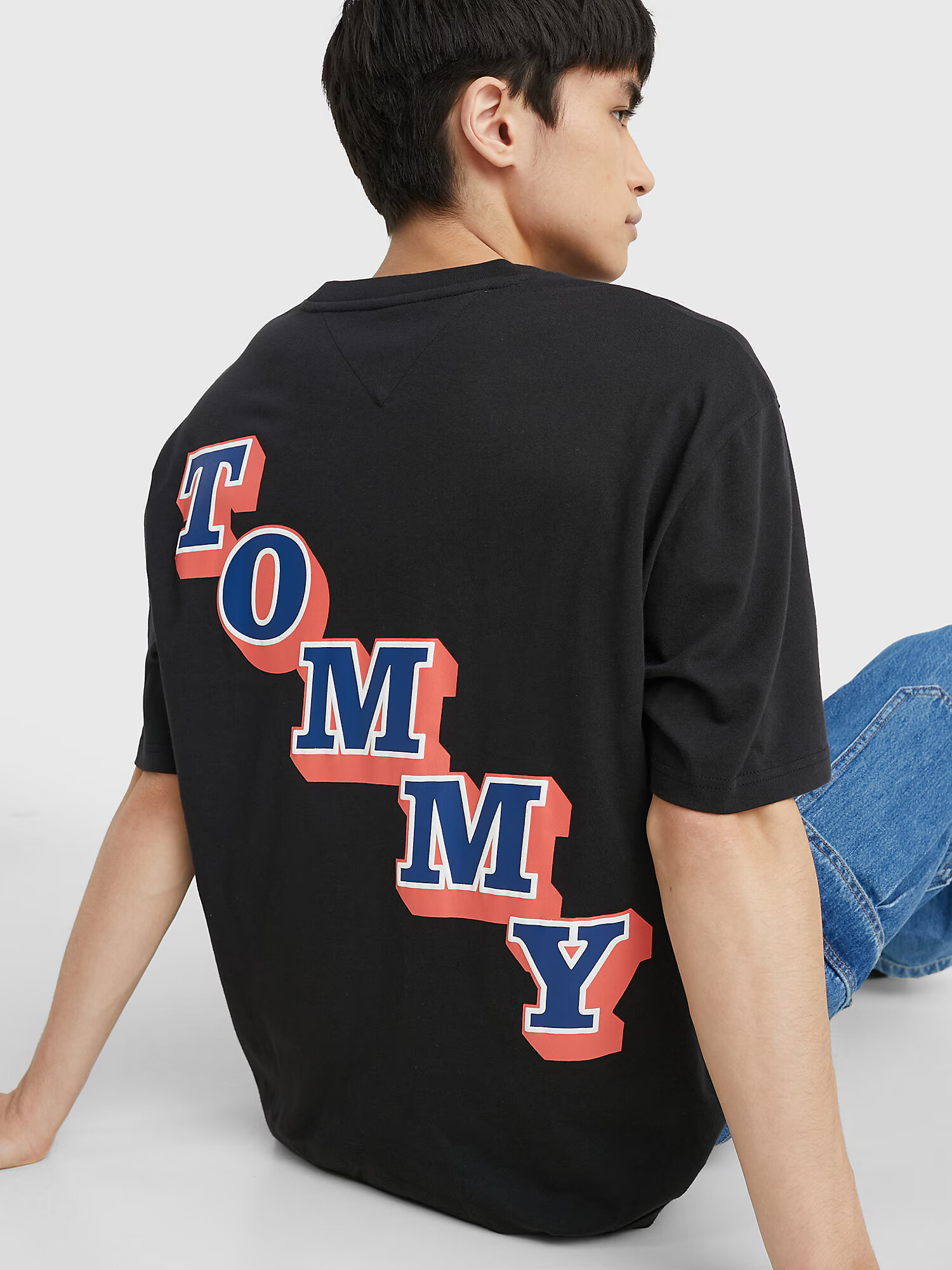 Tommy Jeans Tričko tmavomodrá / oranžová / čierna / biela - Pepit.sk