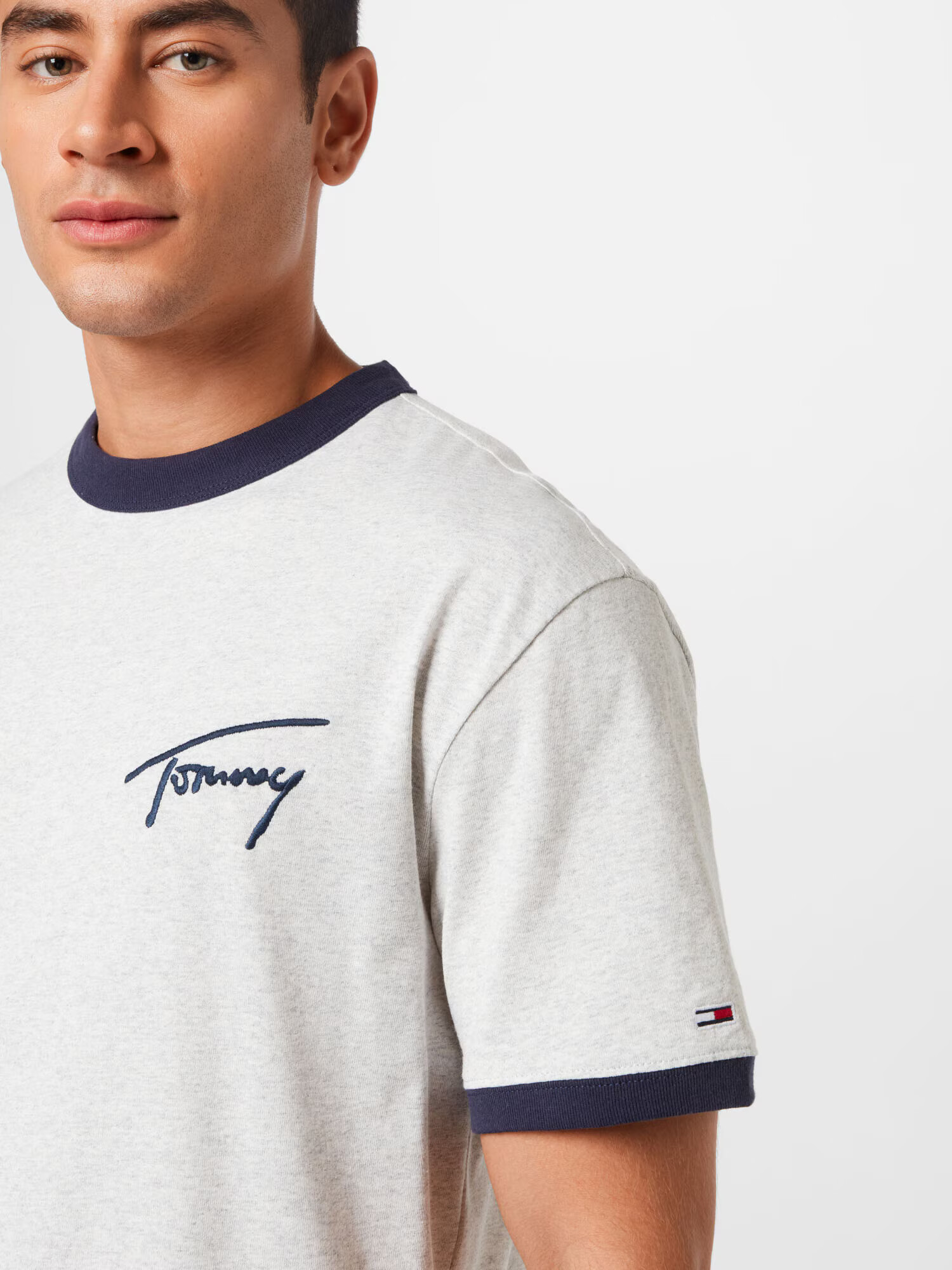 Tommy Jeans Tričko tmavomodrá / svetlosivá - Pepit.sk