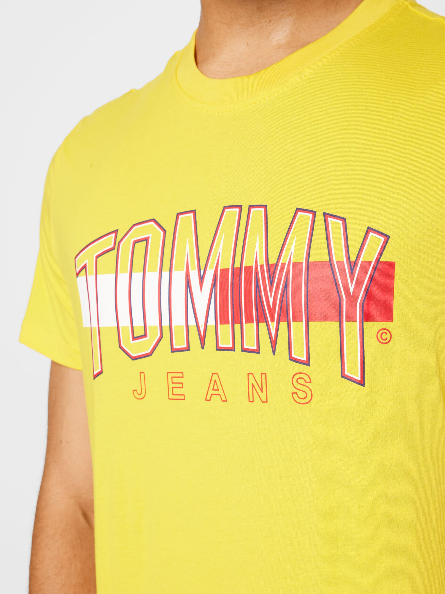 Tommy Jeans Tričko tmavomodrá / žltá / červená / biela - Pepit.sk