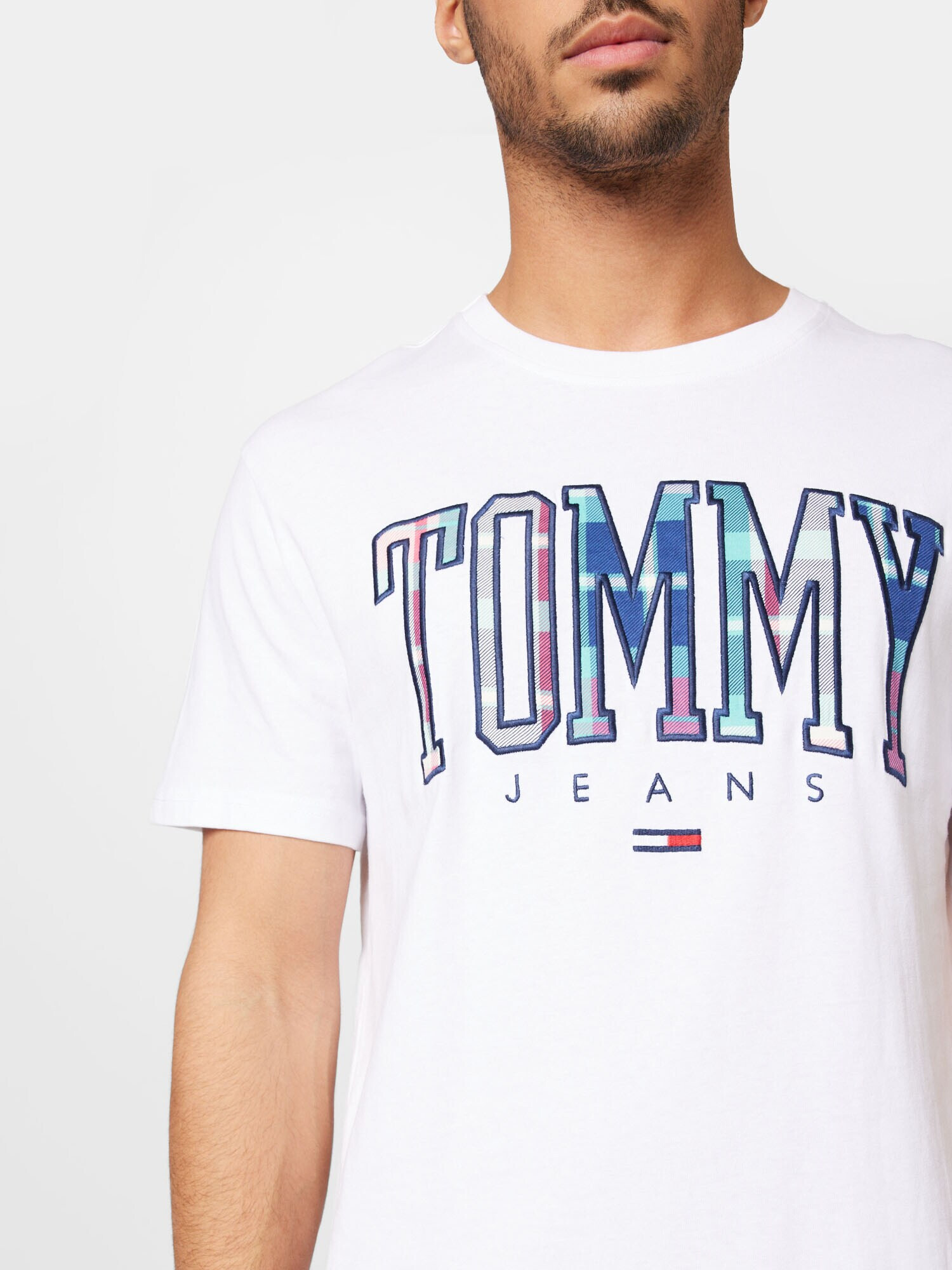 Tommy Jeans Tričko tyrkysová / ružová / červená / biela - Pepit.sk