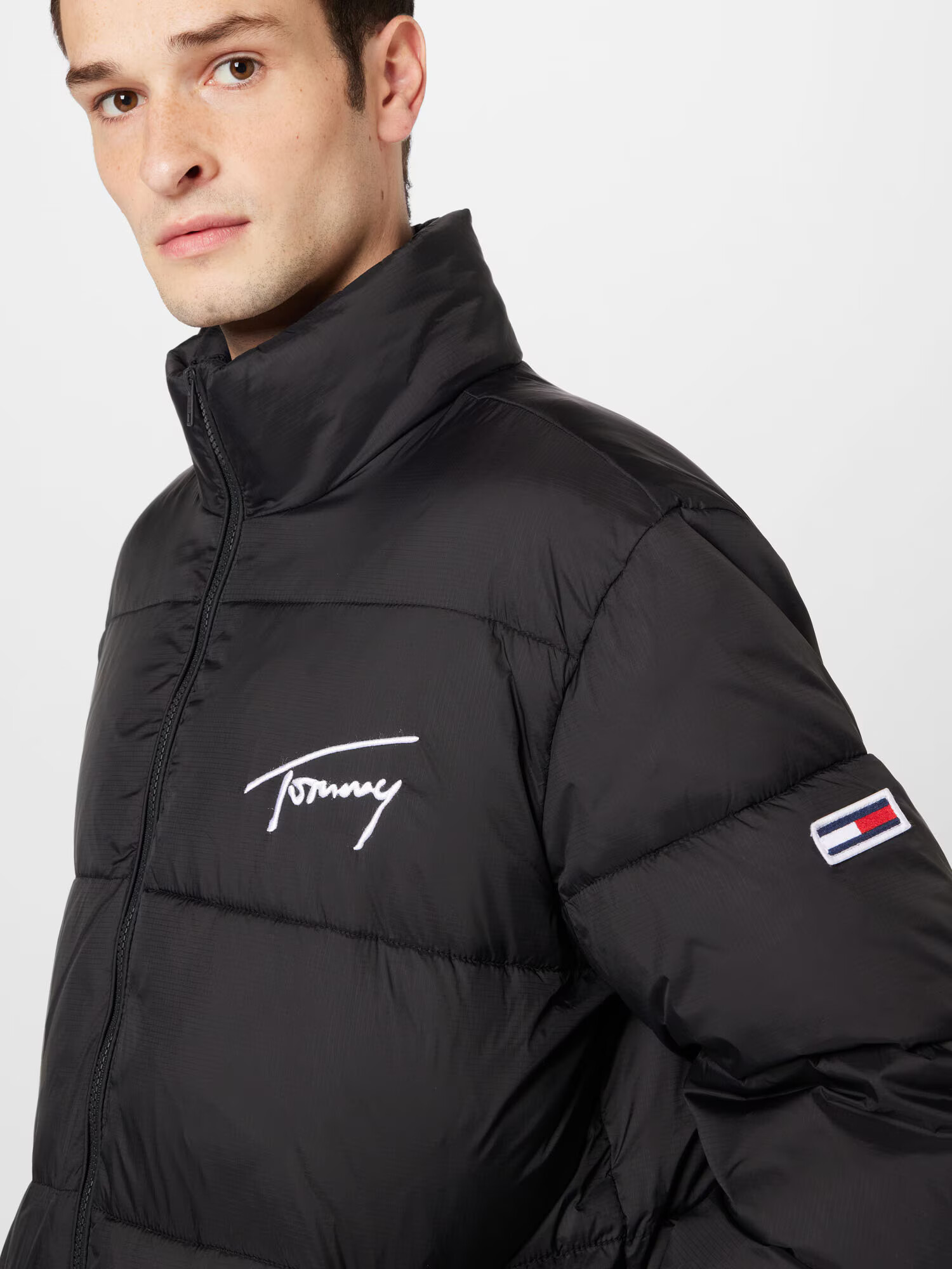 Tommy Jeans Zimná bunda červená / čierna / biela - Pepit.sk