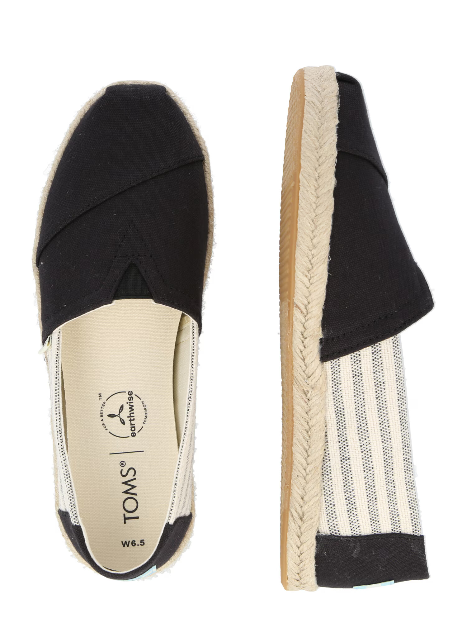 TOMS Espadrilky 'ALPARGATA ROPE' tmavomodrá / čierna / biela - Pepit.sk