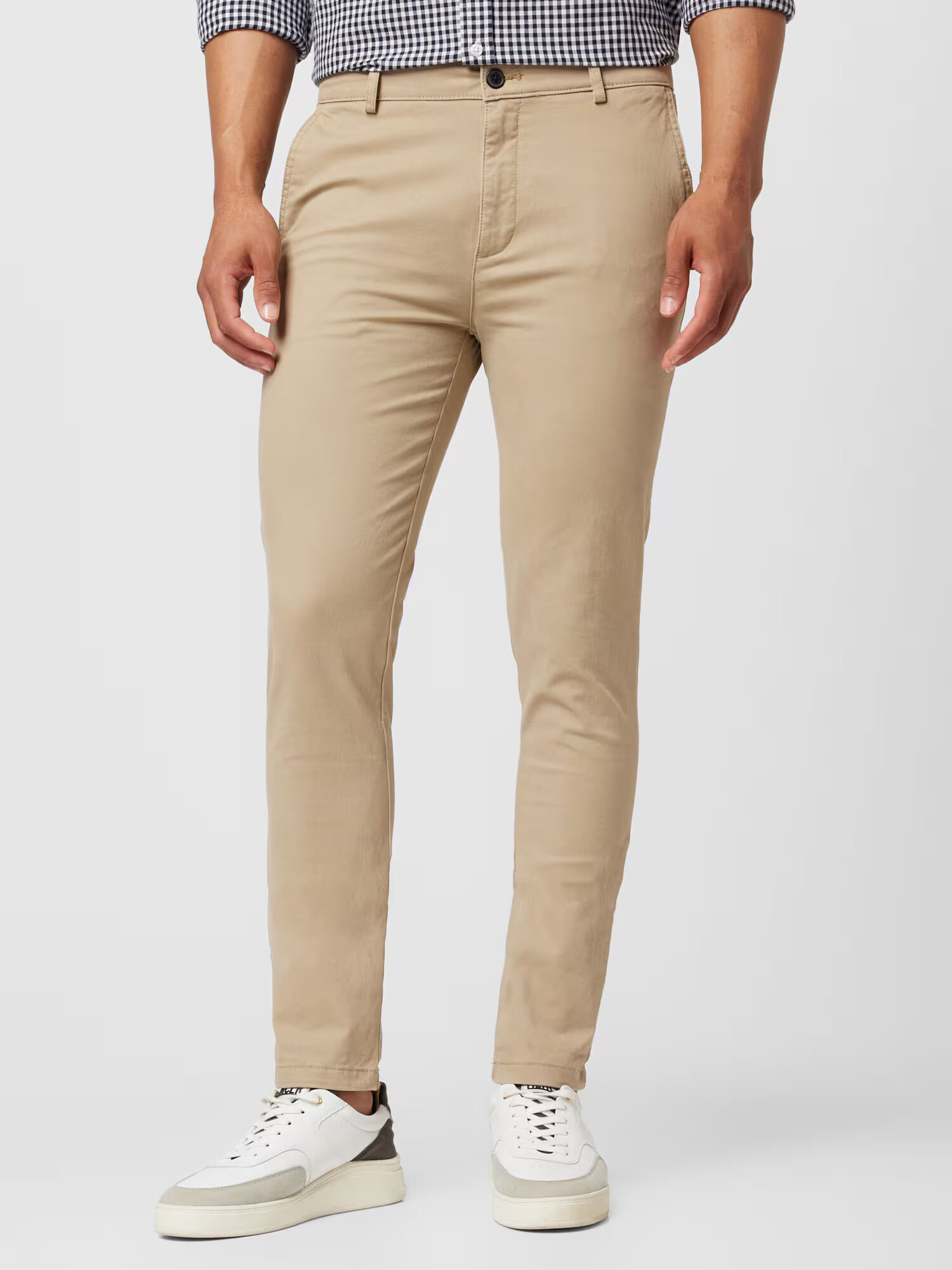 TOPMAN Chino nohavice béžová - Pepit.sk