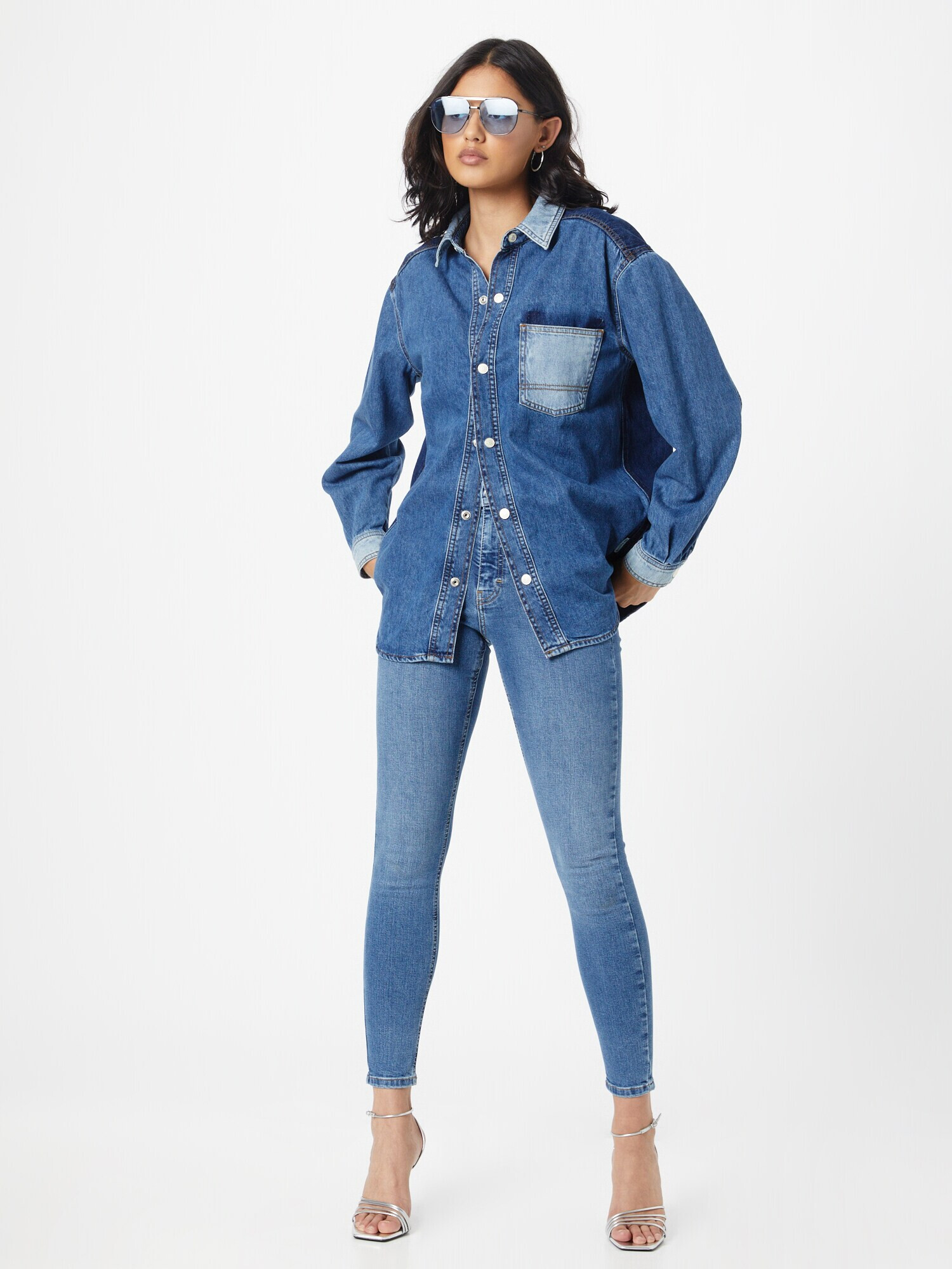 TOPSHOP Džínsy 'Jamie' modrá denim - Pepit.sk