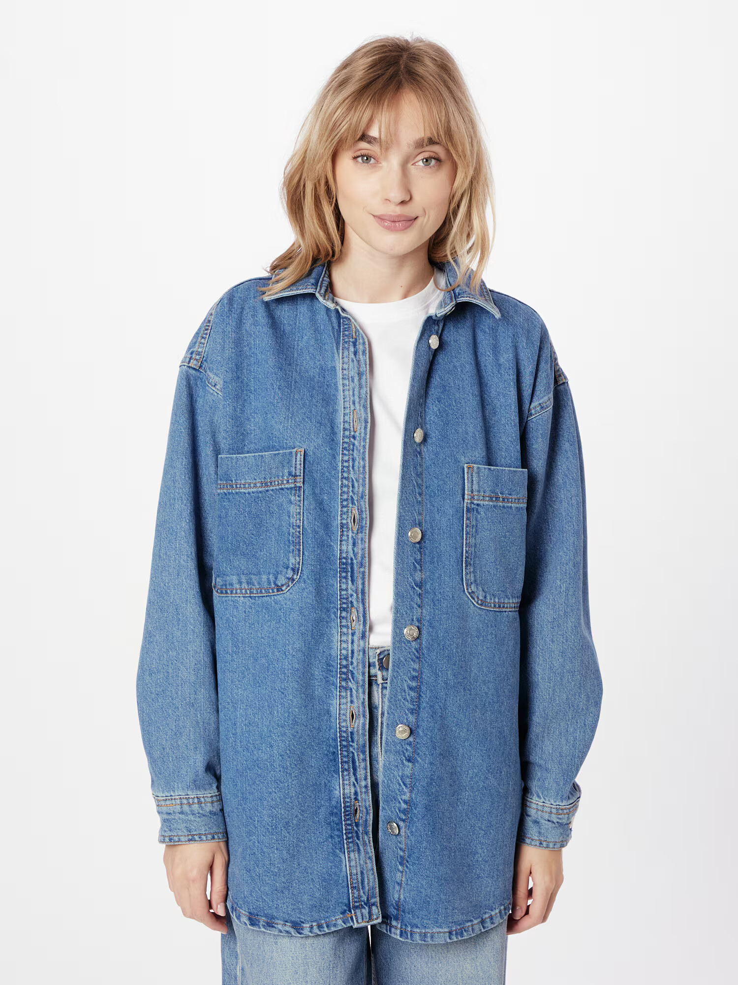 TOPSHOP Prechodná bunda modrá denim - Pepit.sk