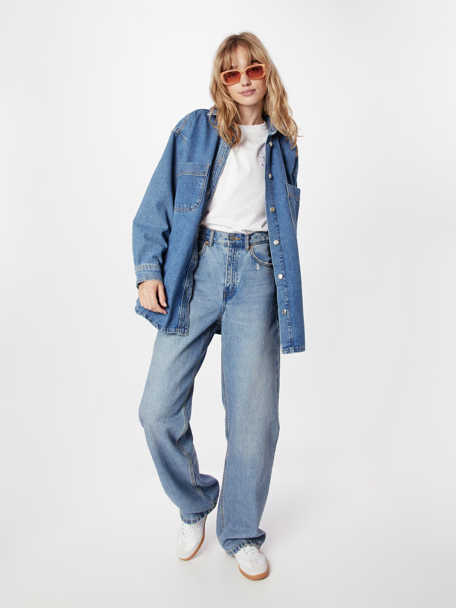 TOPSHOP Prechodná bunda modrá denim - Pepit.sk