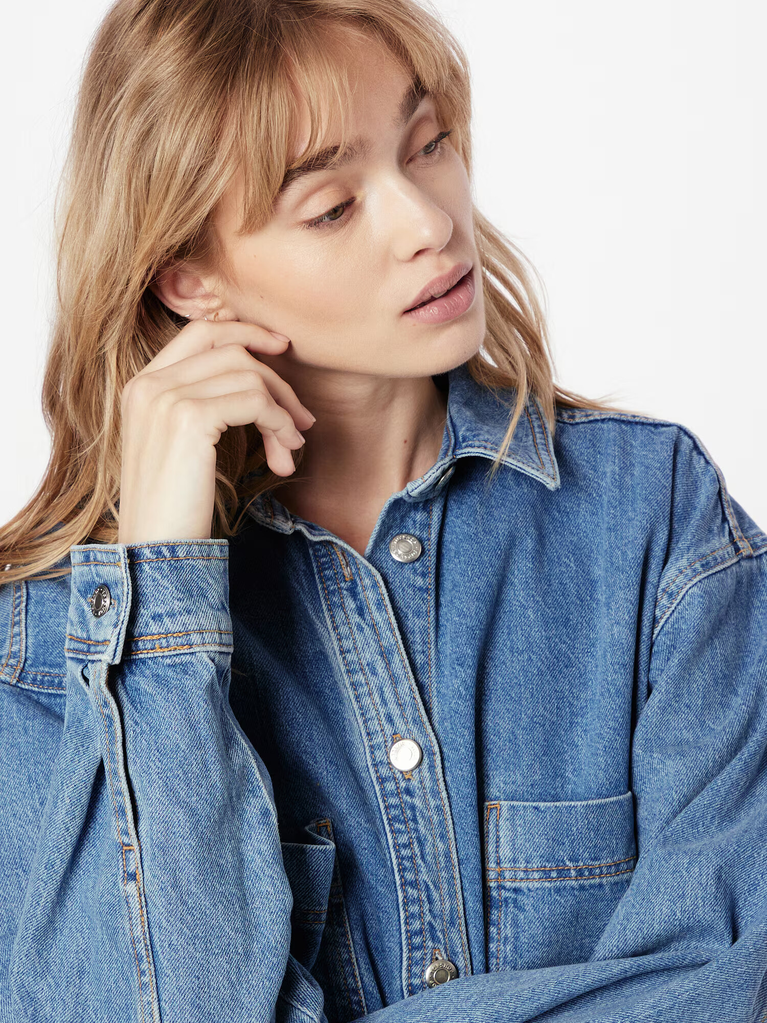 TOPSHOP Prechodná bunda modrá denim - Pepit.sk