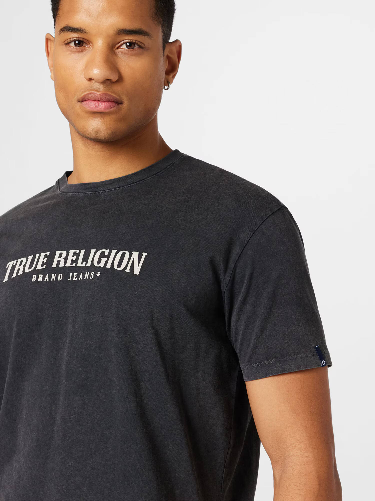 True Religion Tričko čierny denim / biela - Pepit.sk