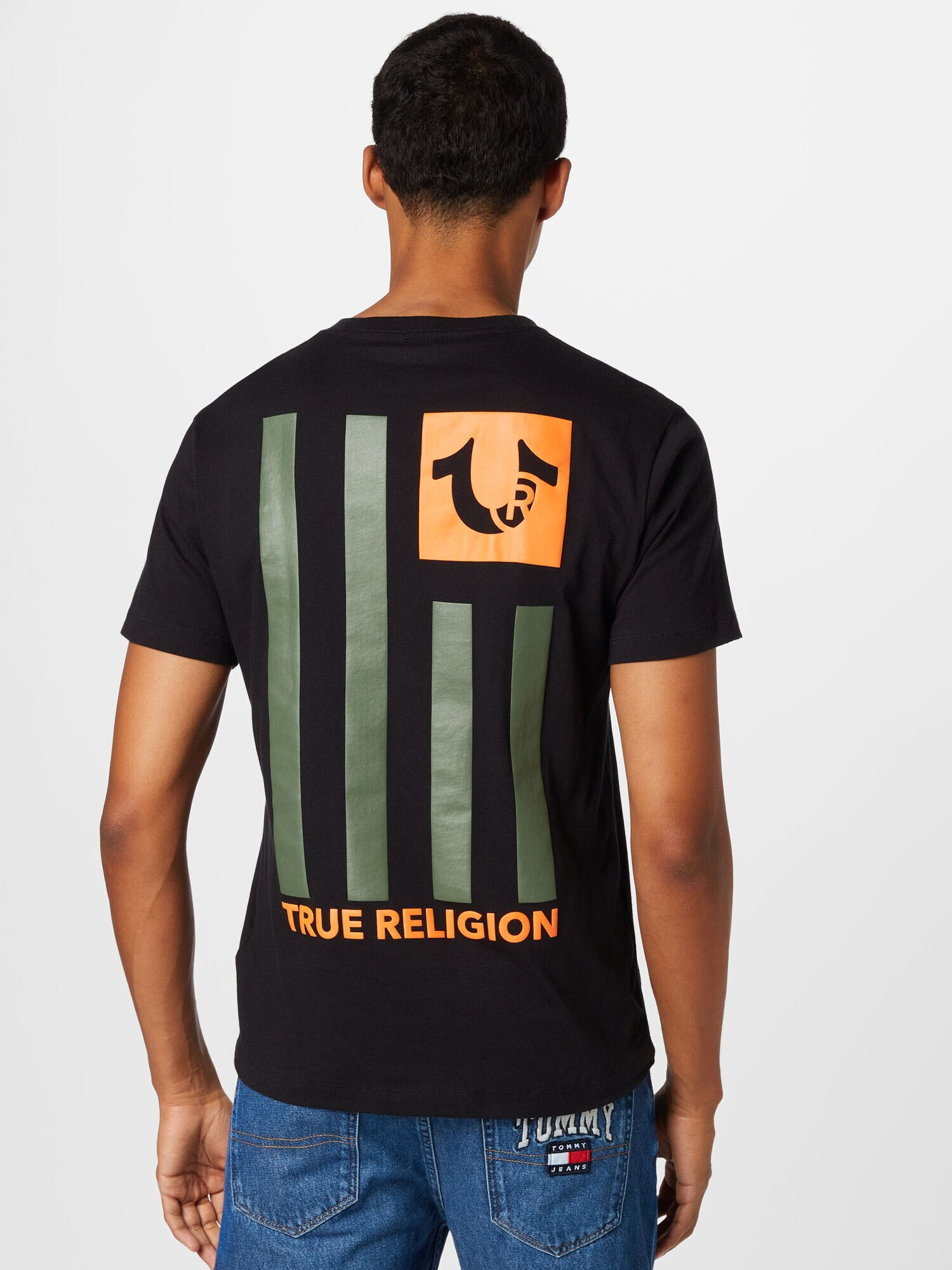 True Religion Tričko kaki / oranžová / čierna - Pepit.sk