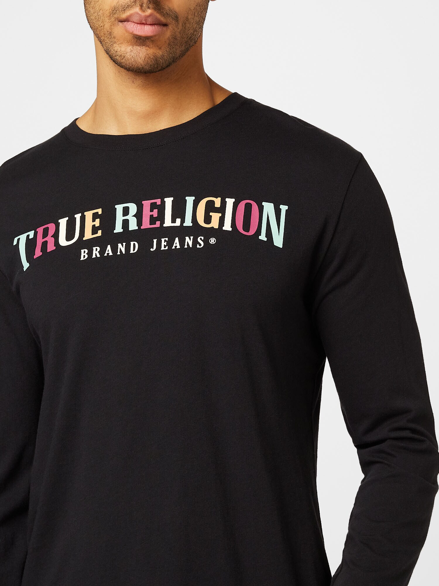 True Religion Tričko mätová / svetlooranžová / čierna / biela - Pepit.sk