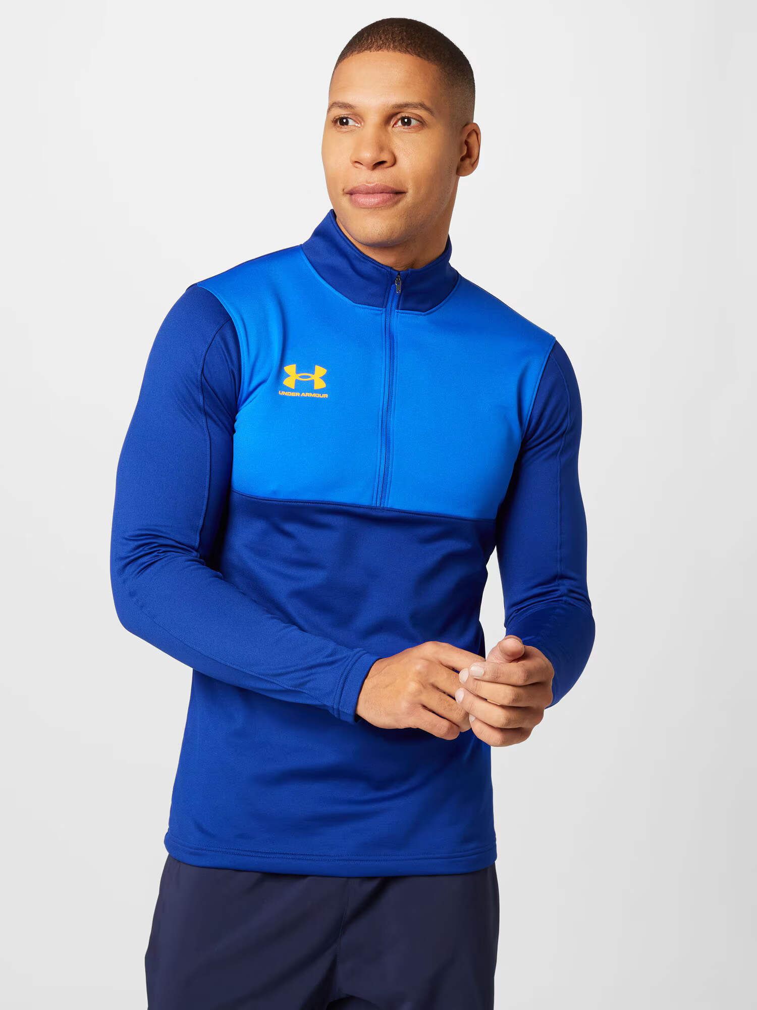 UNDER ARMOUR Funkčné tričko 'Challenger' modrá / svetlomodrá / žltá - Pepit.sk