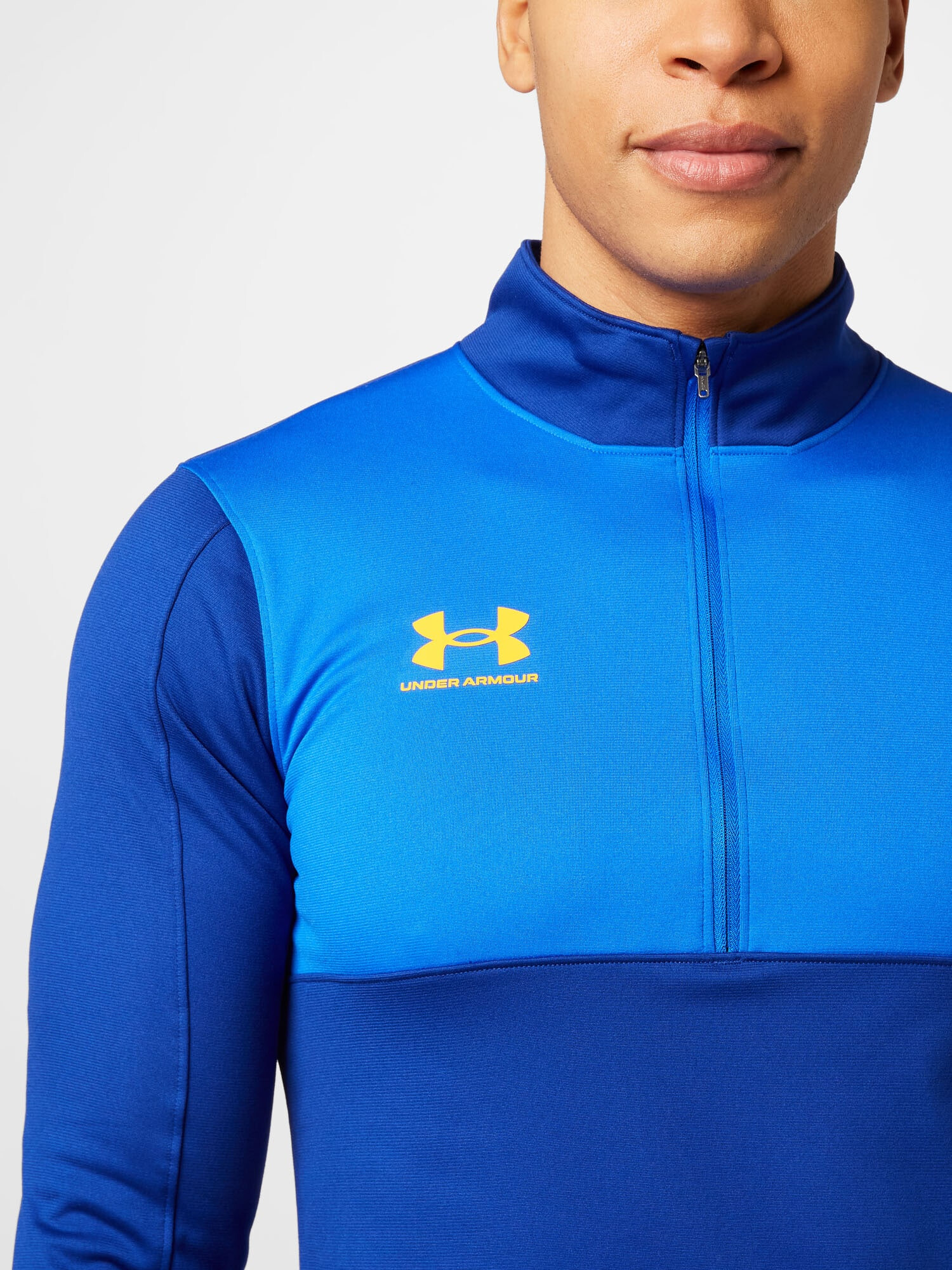 UNDER ARMOUR Funkčné tričko 'Challenger' modrá / svetlomodrá / žltá - Pepit.sk