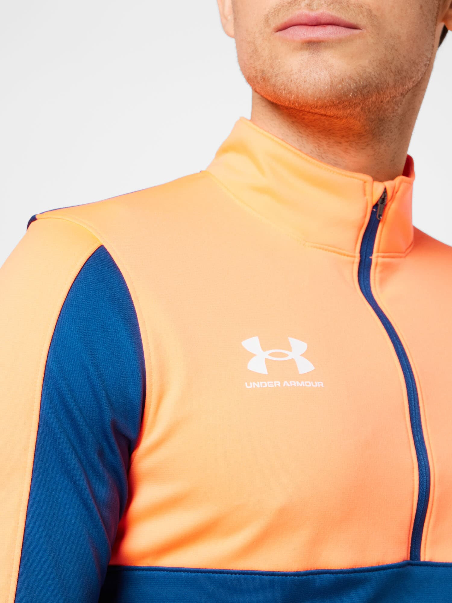 UNDER ARMOUR Funkčné tričko 'Challenger' modrá / oranžová / biela - Pepit.sk