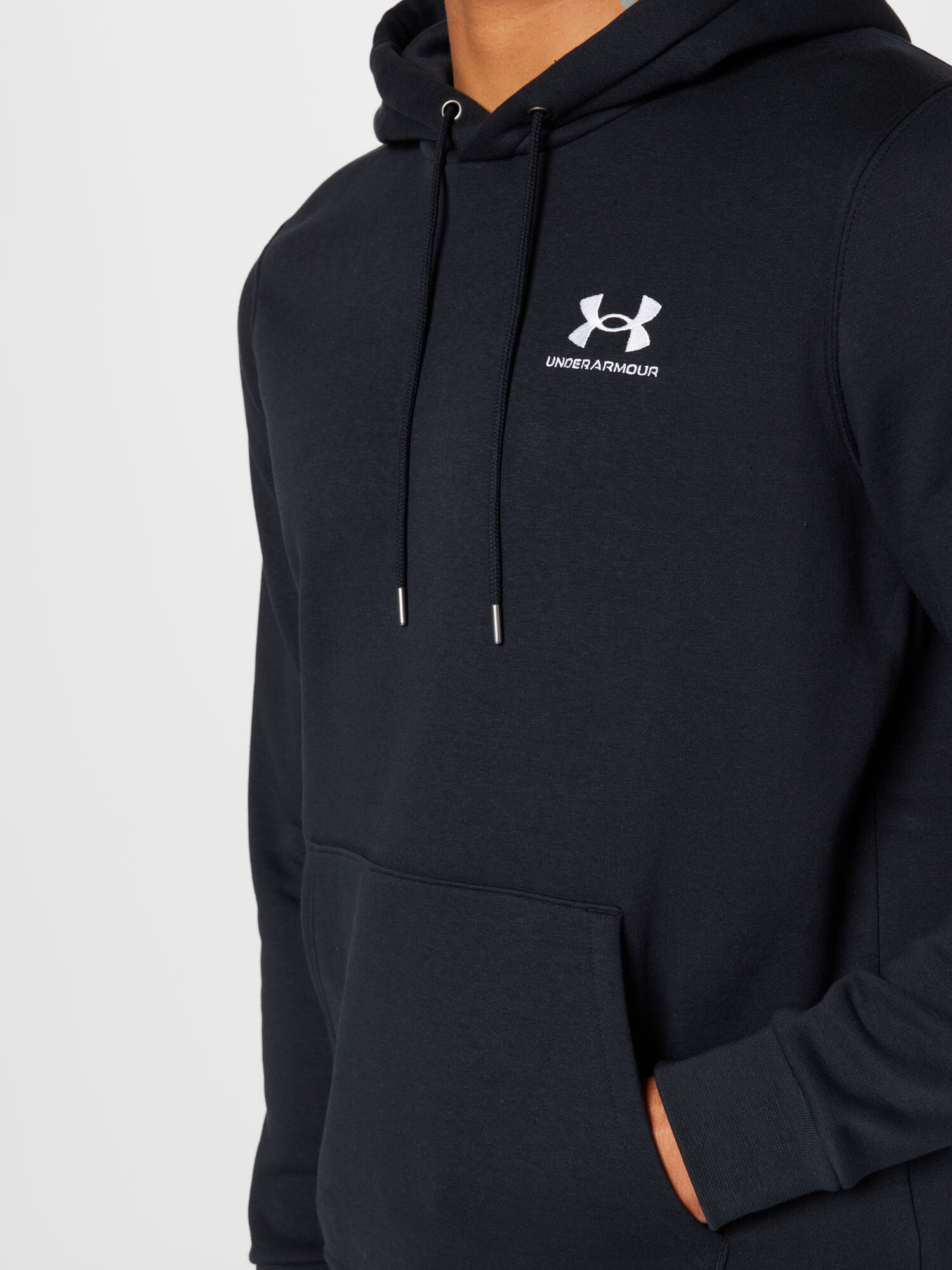 UNDER ARMOUR Športová mikina 'Essential' čierna / biela - Pepit.sk