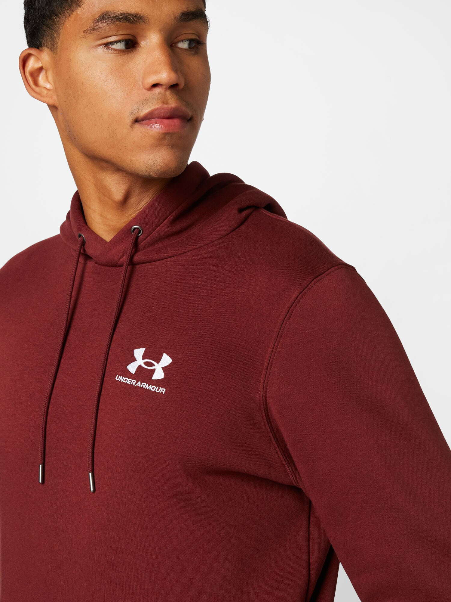 UNDER ARMOUR Športová mikina 'Essential' červená / biela - Pepit.sk