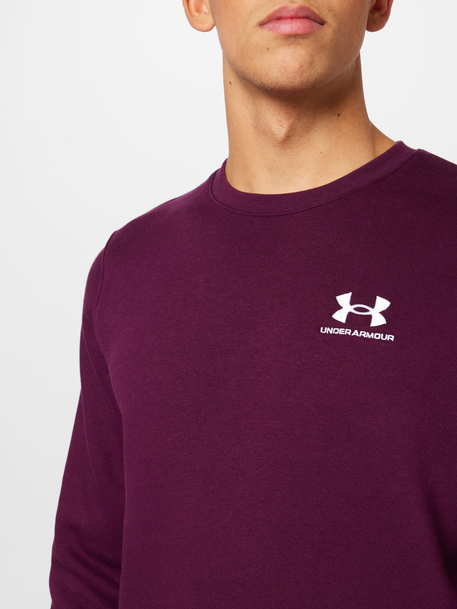 UNDER ARMOUR Športová mikina farba lesného ovocia / biela - Pepit.sk