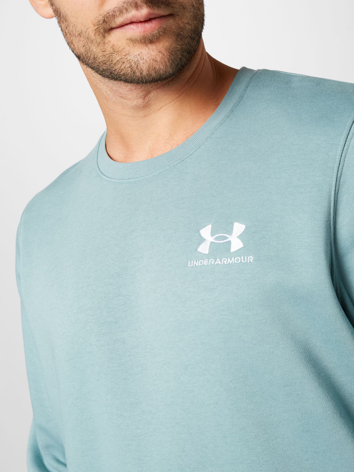 UNDER ARMOUR Športová mikina nefritová / biela - Pepit.sk