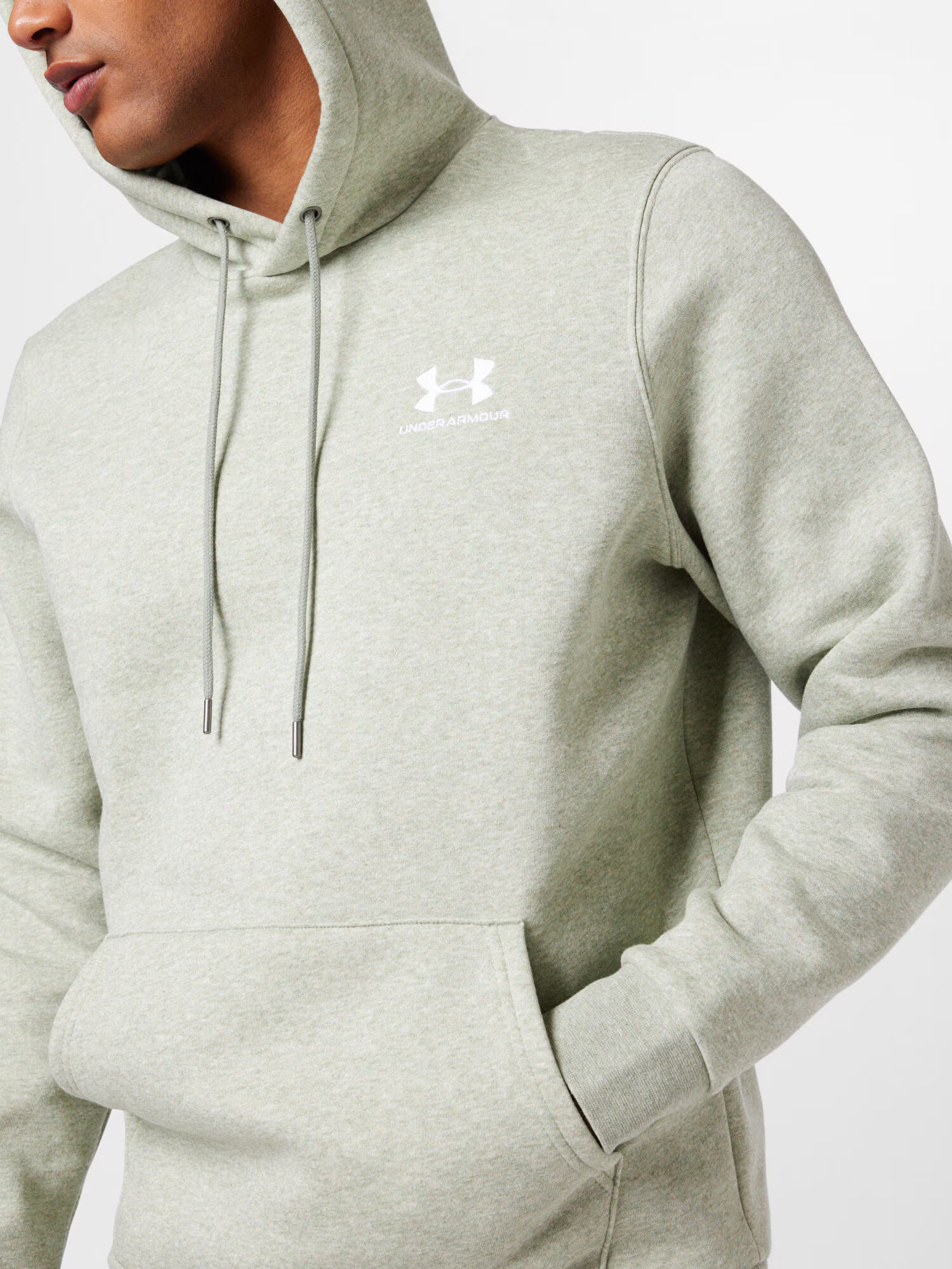 UNDER ARMOUR Športová mikina pastelovo zelená / biela - Pepit.sk