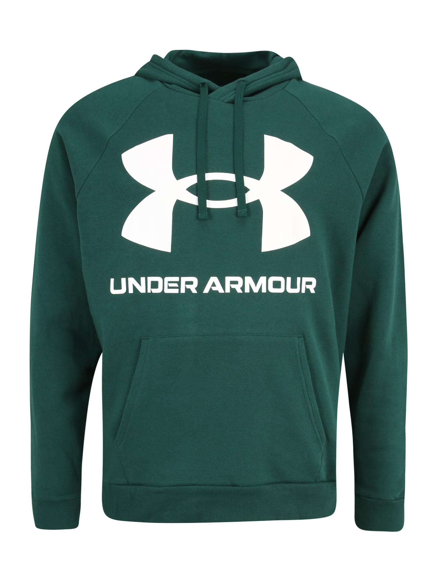 UNDER ARMOUR Športová mikina 'Rival' tmavozelená / biela - Pepit.sk