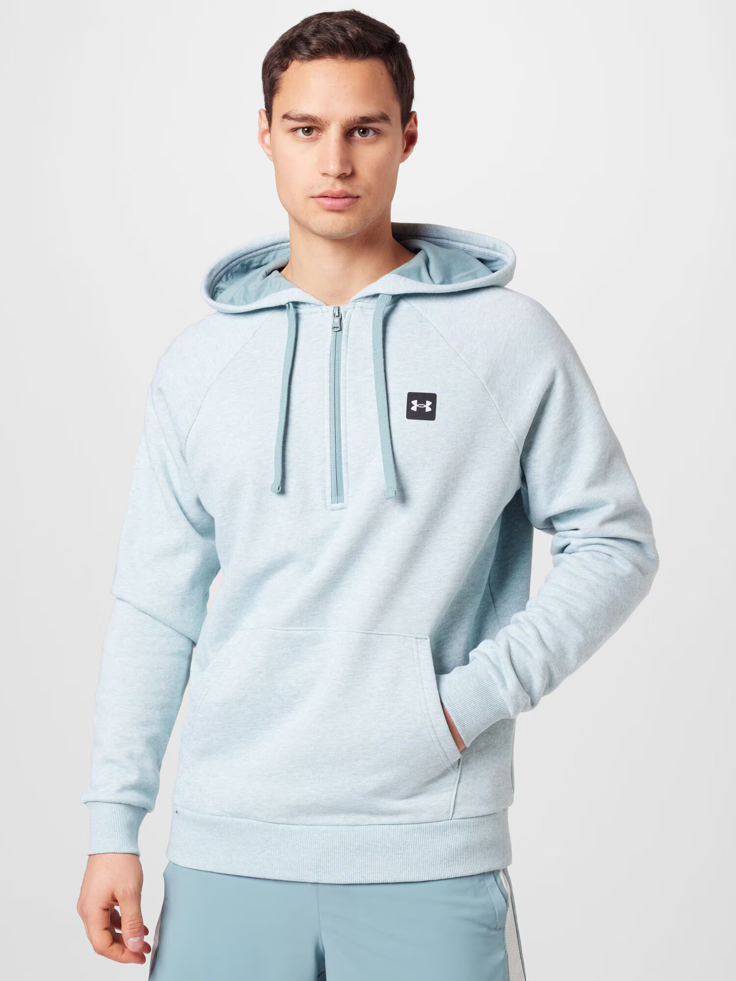 UNDER ARMOUR Športová mikina 'Rival' tyrkysová / čierna / biela - Pepit.sk