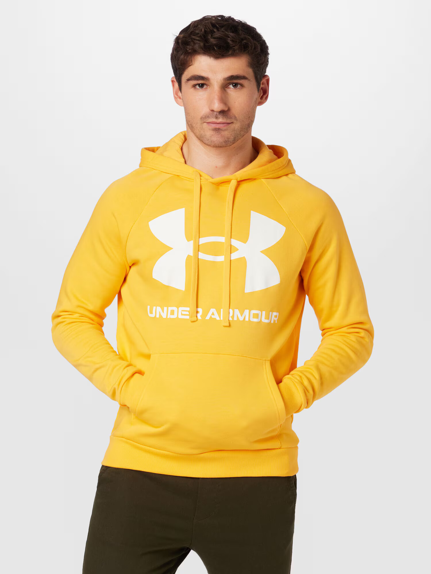 UNDER ARMOUR Športová mikina 'Rival' žltá / biela - Pepit.sk