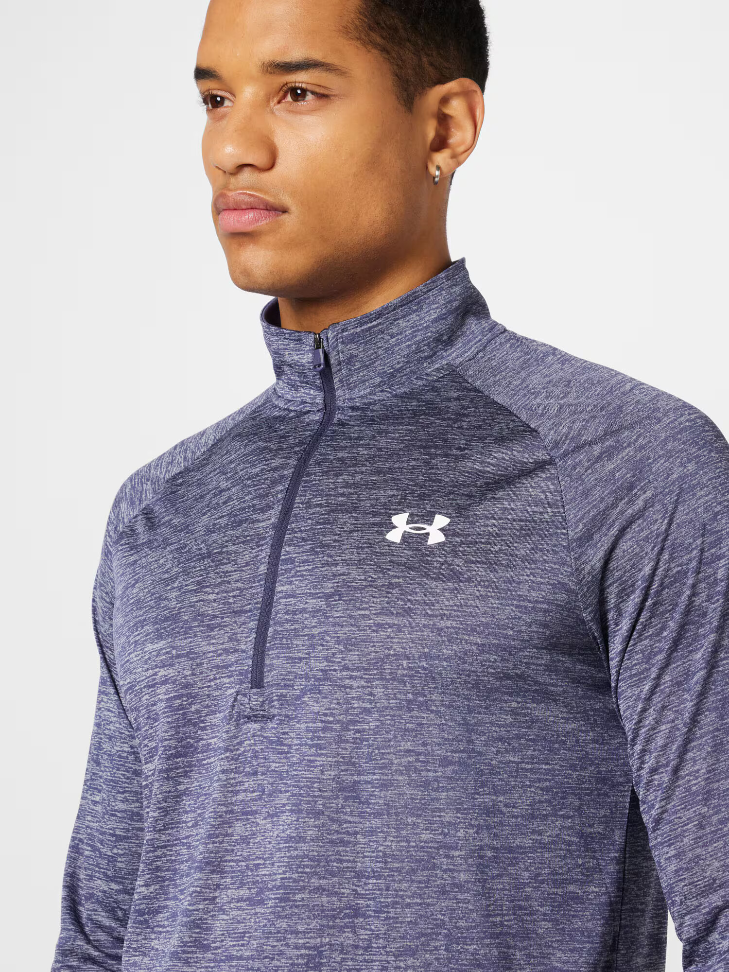 UNDER ARMOUR Športová mikina sivá melírovaná / biela - Pepit.sk