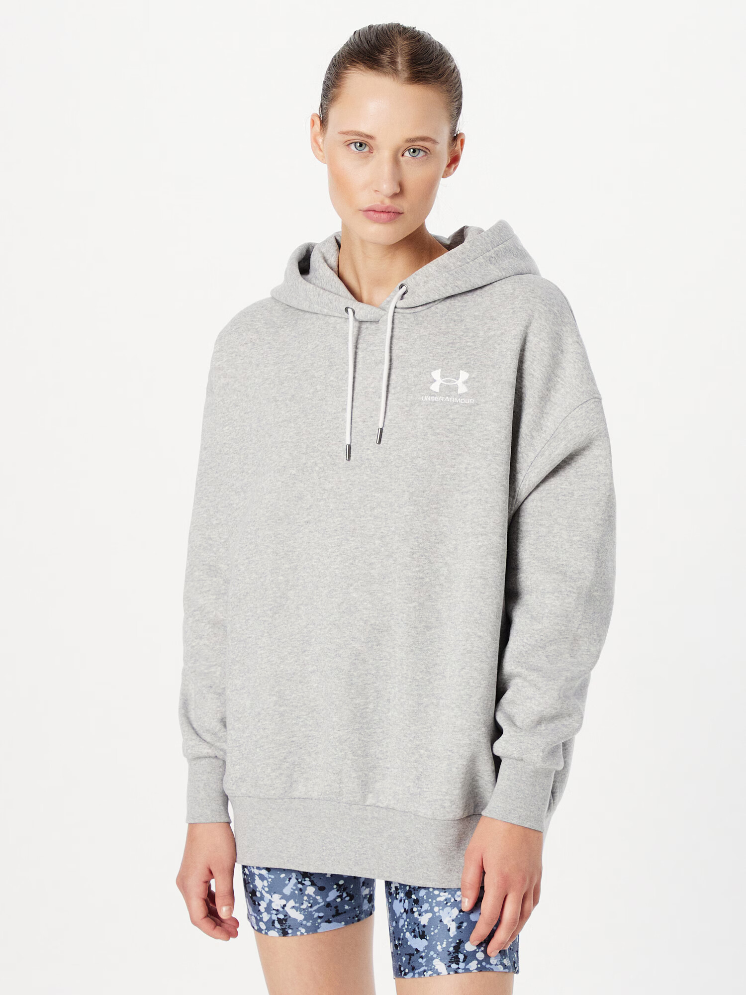 UNDER ARMOUR Športová mikina sivá melírovaná / biela - Pepit.sk