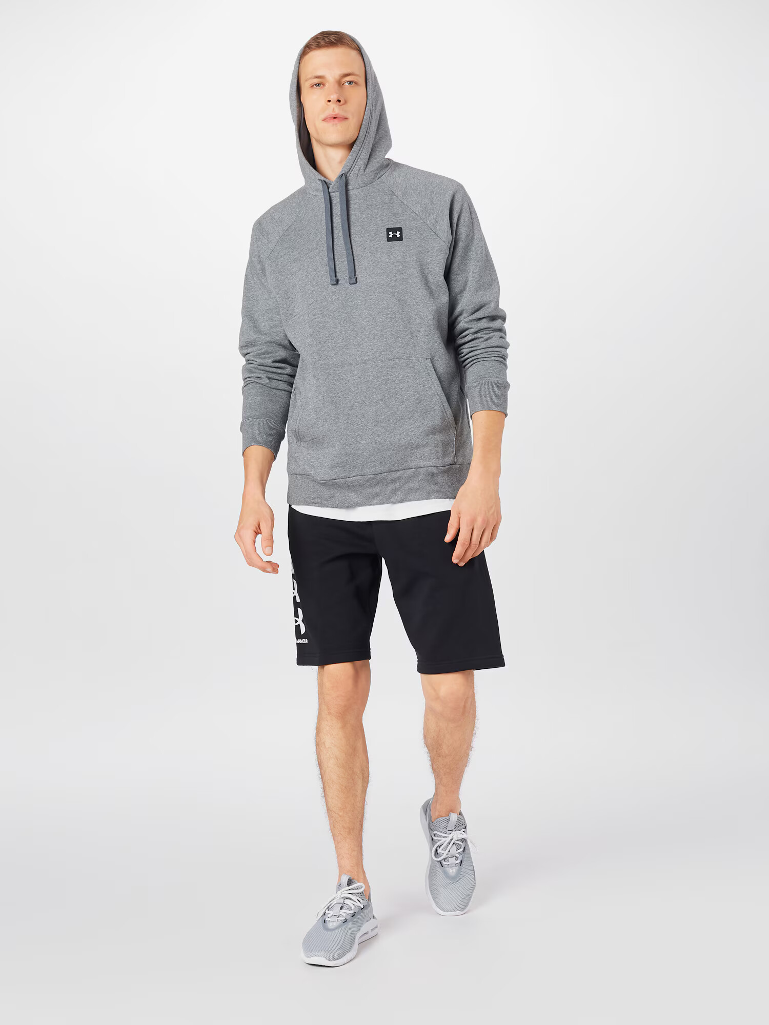 UNDER ARMOUR Športová mikina 'Rival' sivá melírovaná / čierna - Pepit.sk