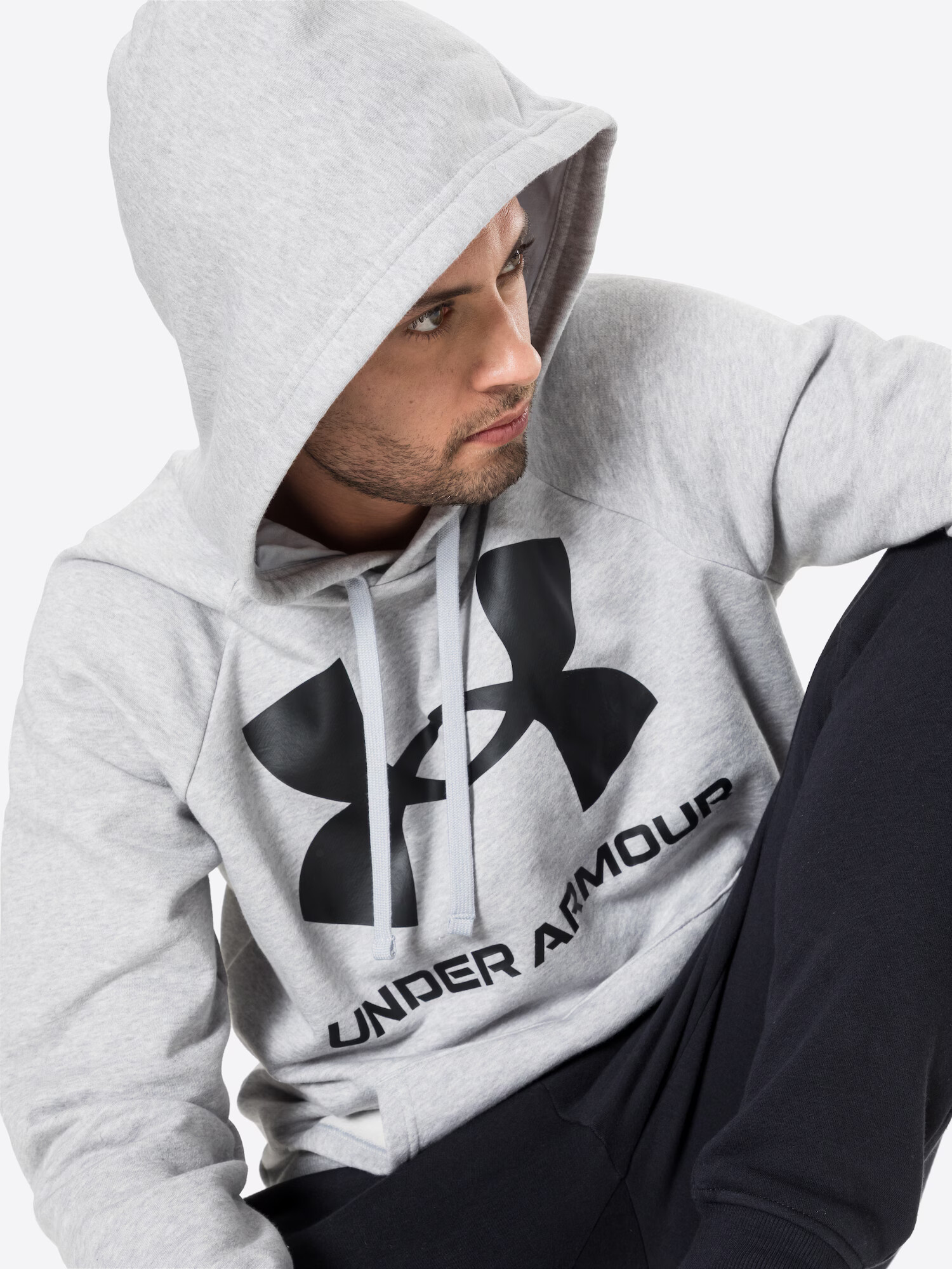 UNDER ARMOUR Športová mikina sivá melírovaná / čierna - Pepit.sk