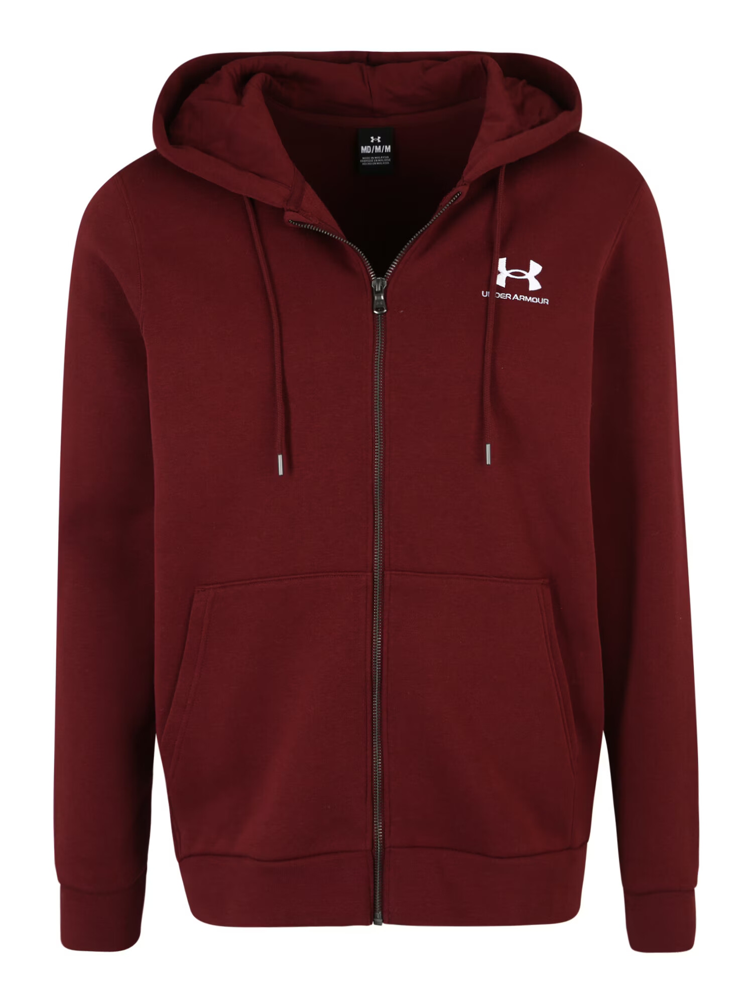 UNDER ARMOUR Športová mikina so zipsom burgundská / biela - Pepit.sk