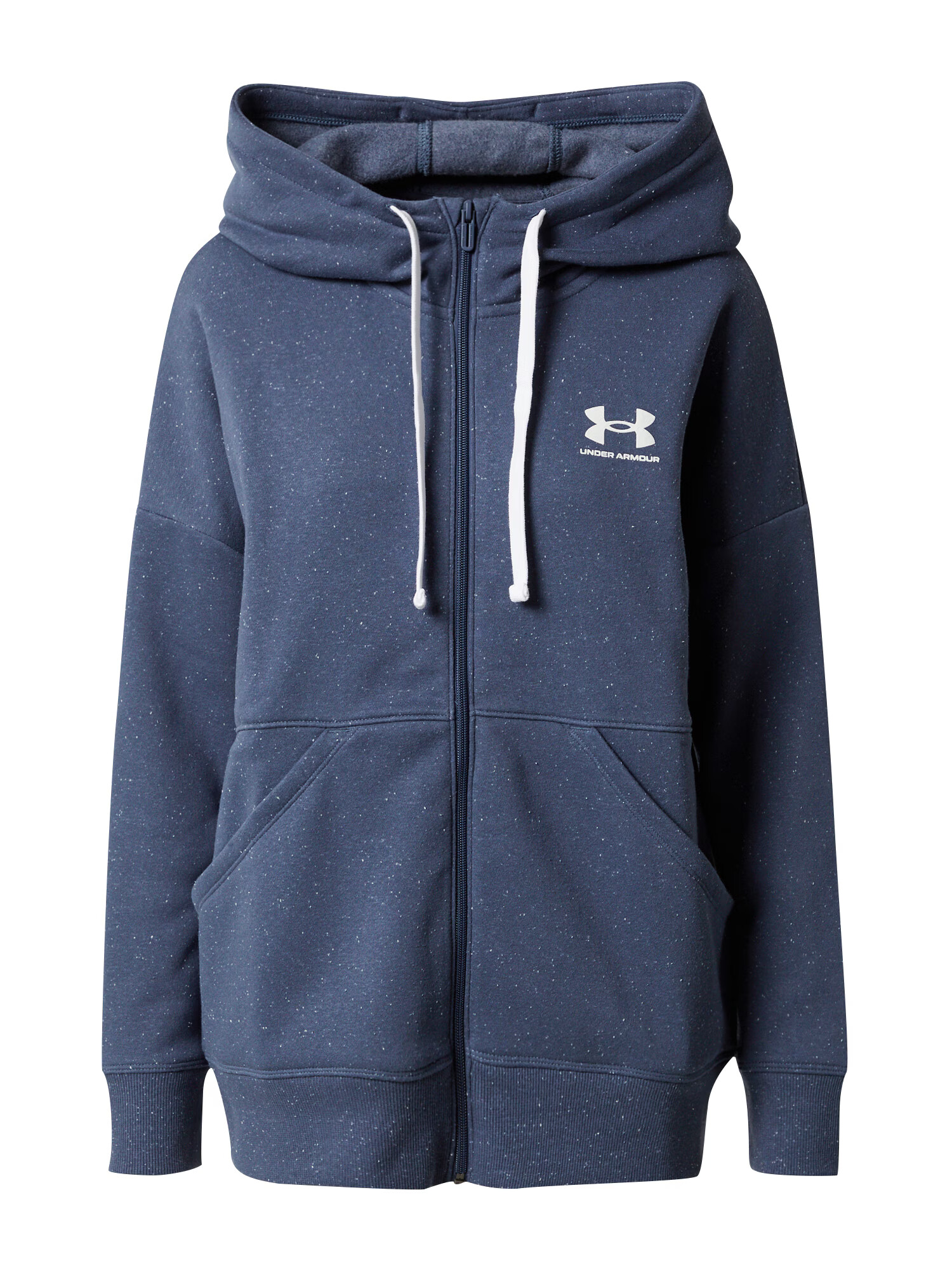 UNDER ARMOUR Športová mikina so zipsom tmavosivá / biela - Pepit.sk