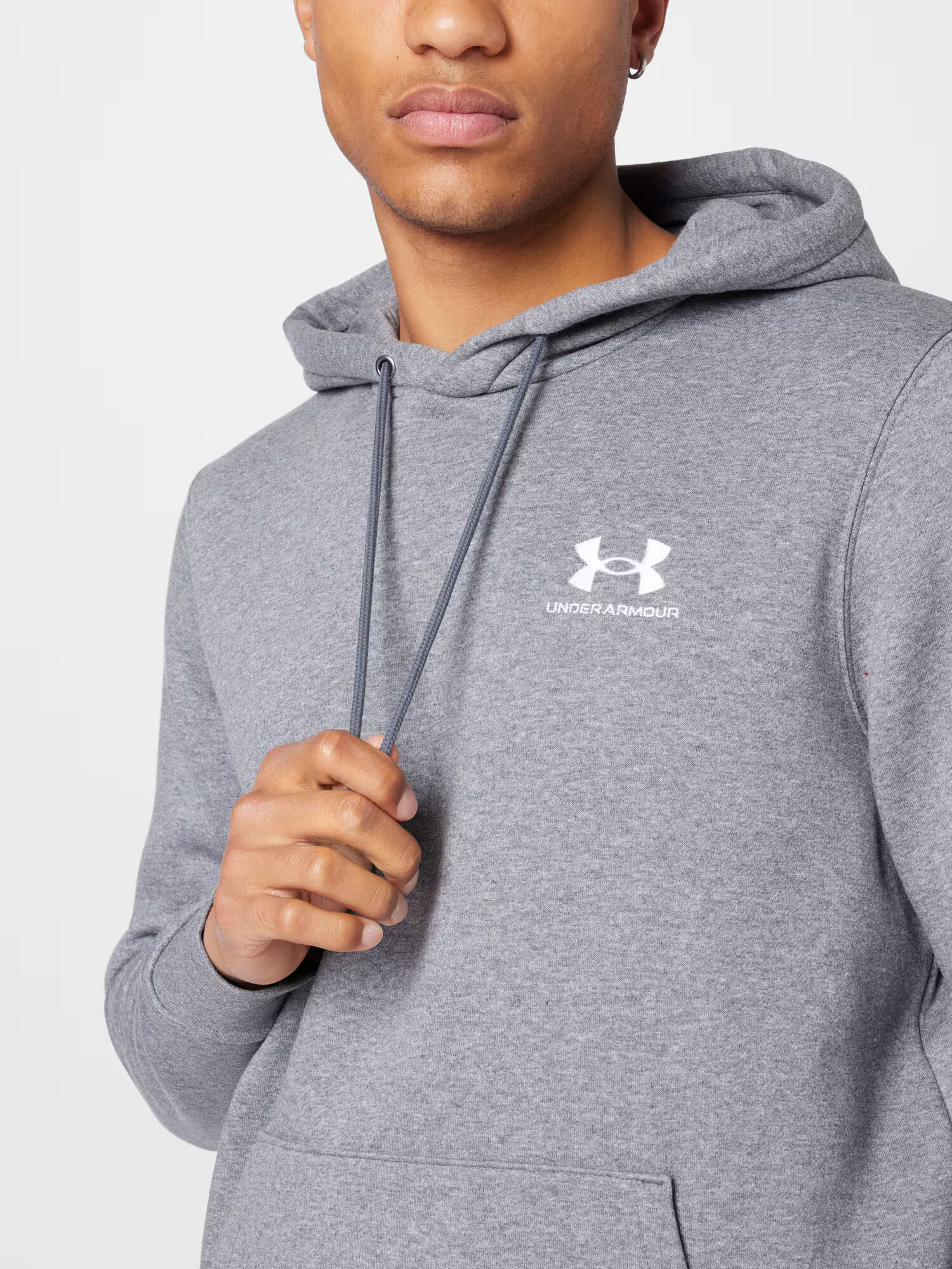 UNDER ARMOUR Športová mikina 'Essential' tmavosivá / biela - Pepit.sk