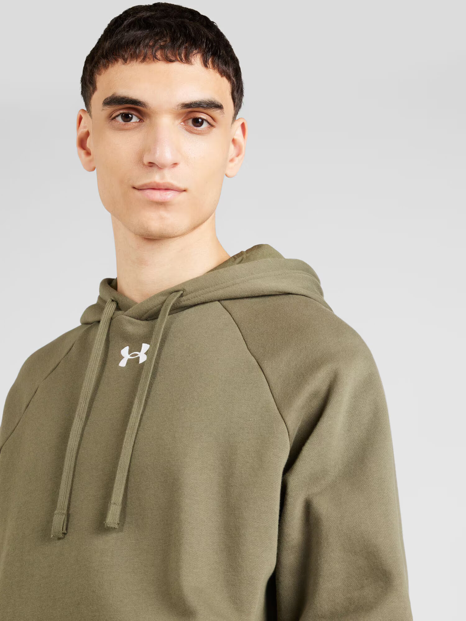 UNDER ARMOUR Športová mikina tmavozelená / biela - Pepit.sk