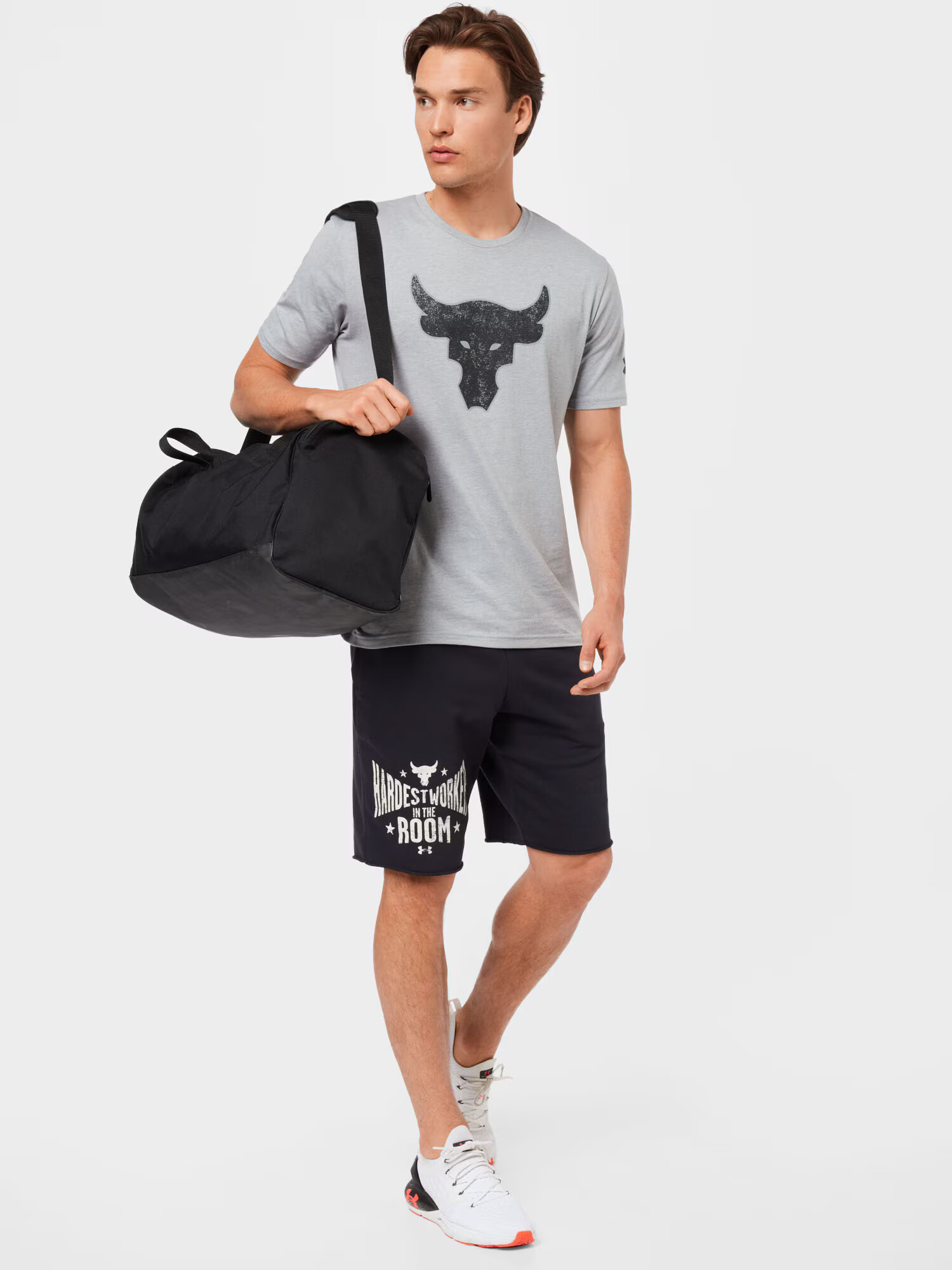 UNDER ARMOUR Športové nohavice 'Rock Terry' čierna / šedobiela - Pepit.sk