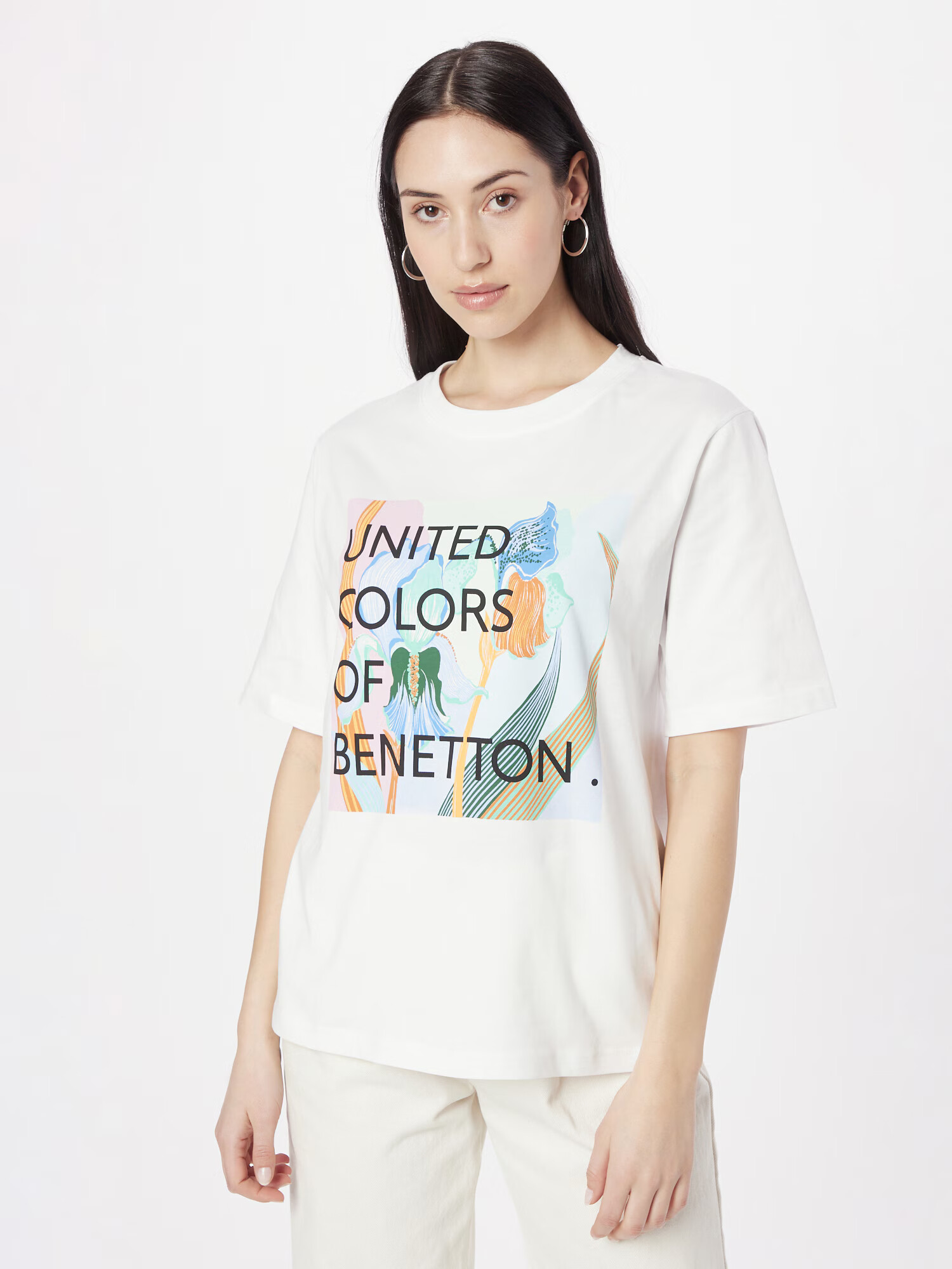 UNITED COLORS OF BENETTON Tričko zmiešané farby / čierna / biela - Pepit.sk