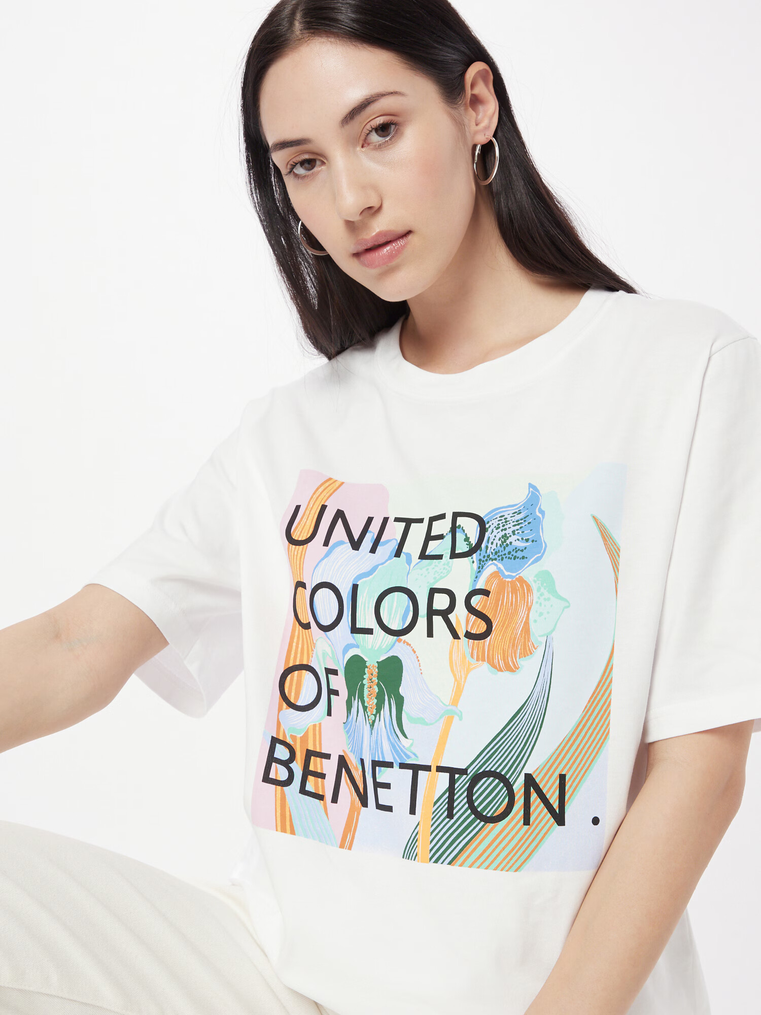 UNITED COLORS OF BENETTON Tričko zmiešané farby / čierna / biela - Pepit.sk