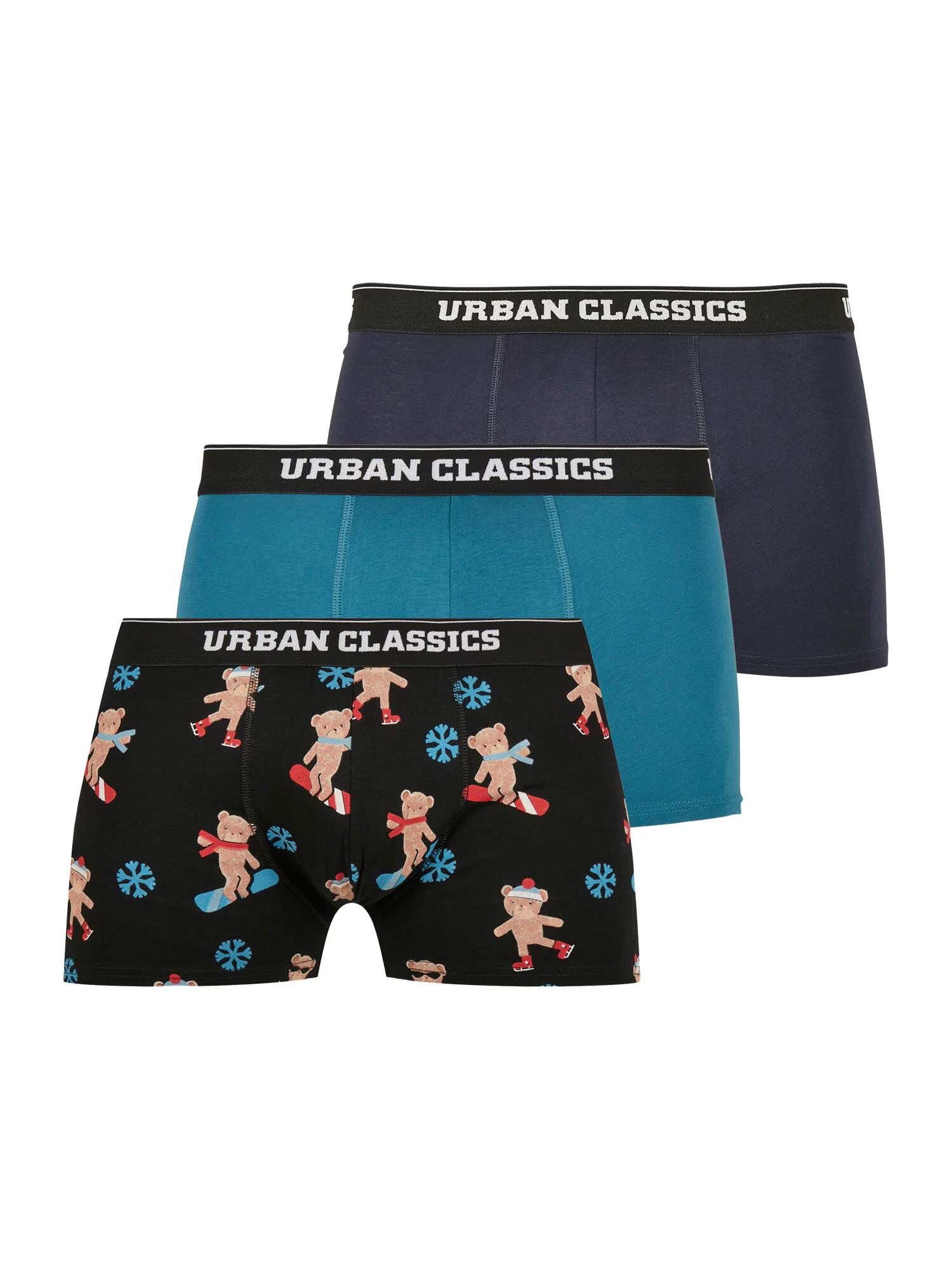 Urban Classics Boxerky námornícka modrá / tmavosivá / zelená / zmiešané farby - Pepit.sk